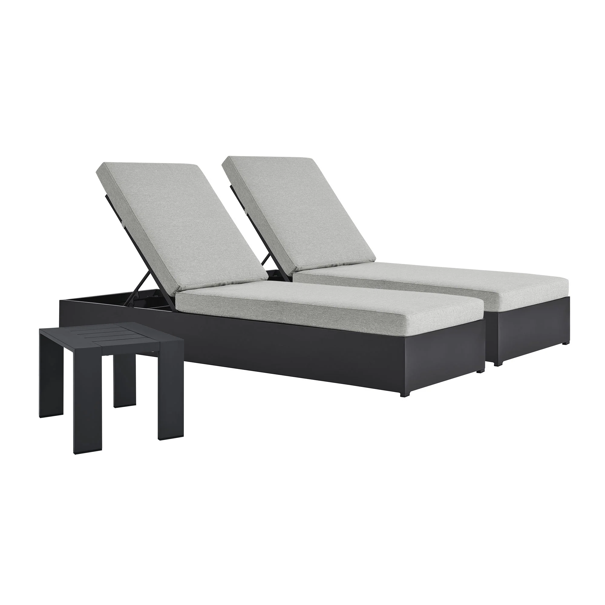 Tahoe 3-Piece Outdoor Patio Chaise Lounge Set - Image 12