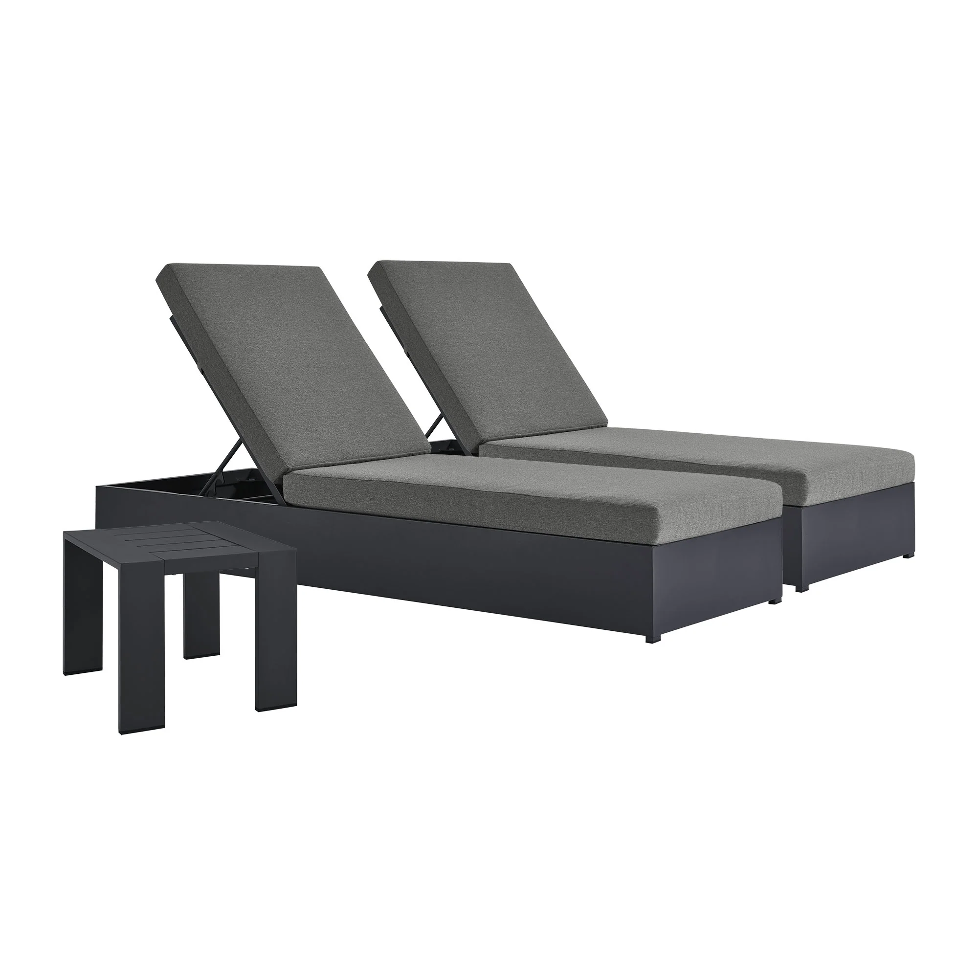 Tahoe 3-Piece Outdoor Patio Chaise Lounge Set - Image 13