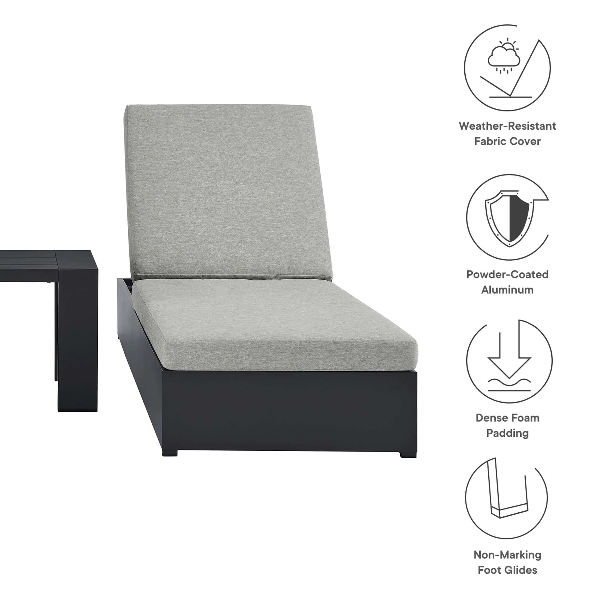 Tahoe 3-Piece Outdoor Patio Chaise Lounge Set - Image 18