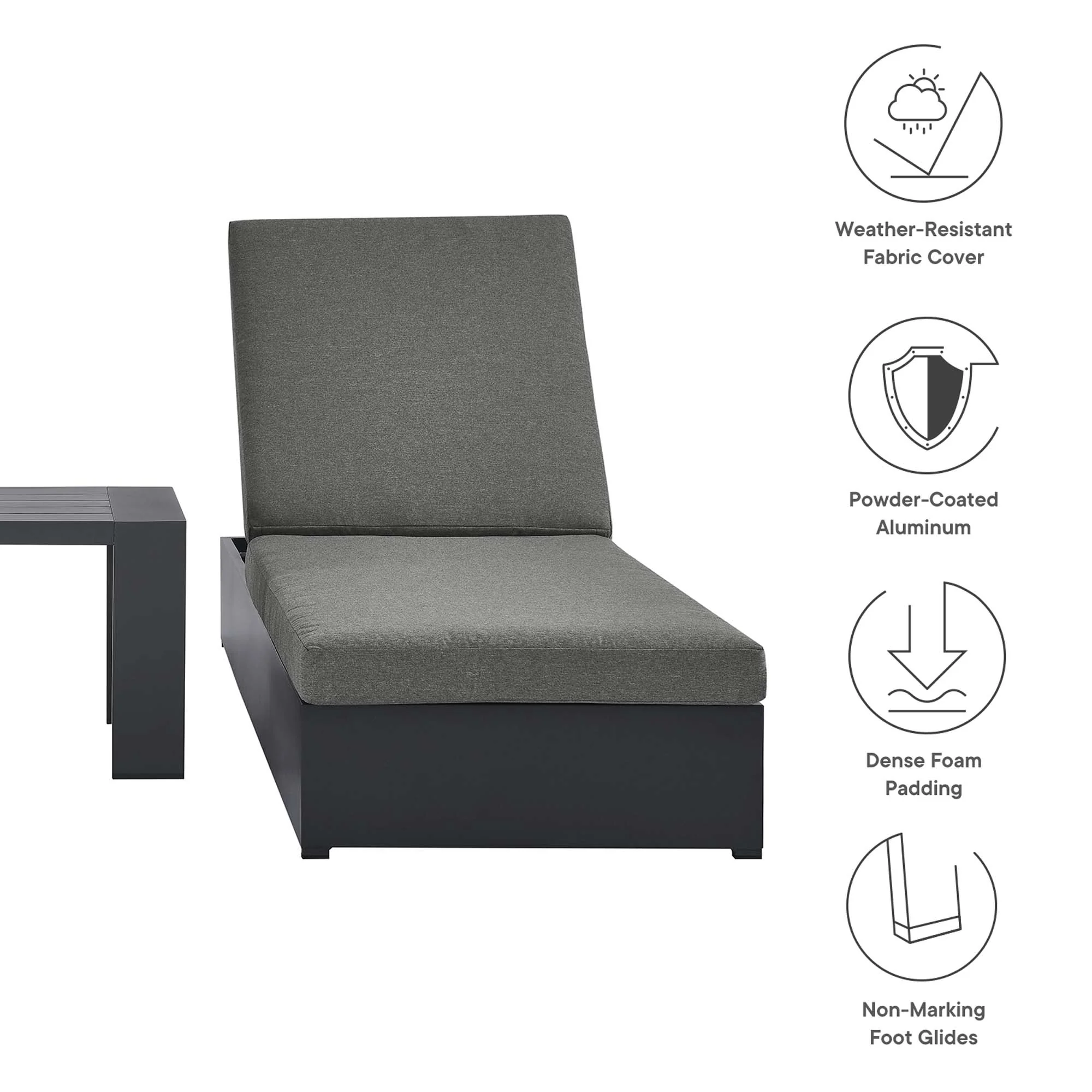 Tahoe 3-Piece Outdoor Patio Chaise Lounge Set - Image 19