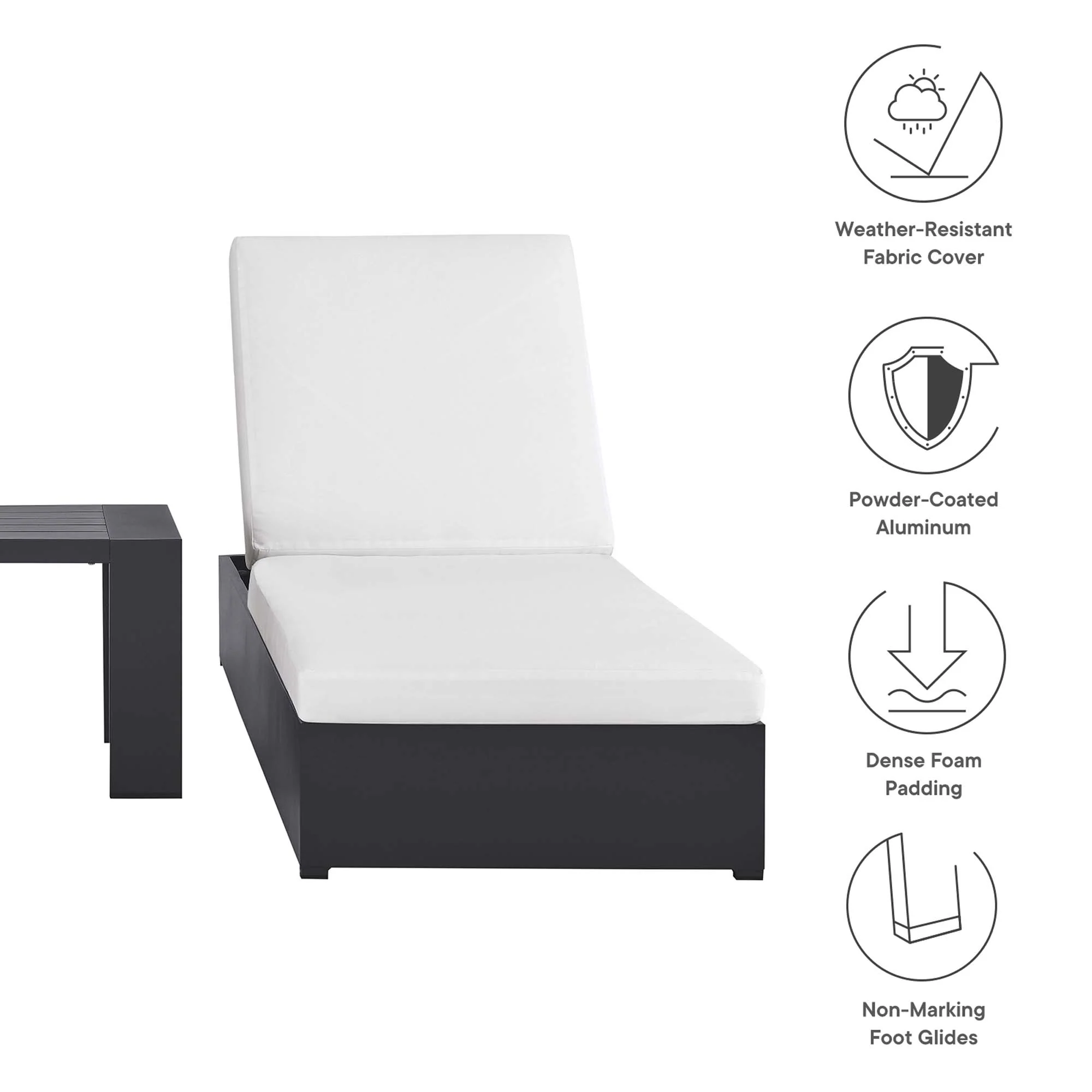 Tahoe 3-Piece Outdoor Patio Chaise Lounge Set - Image 2
