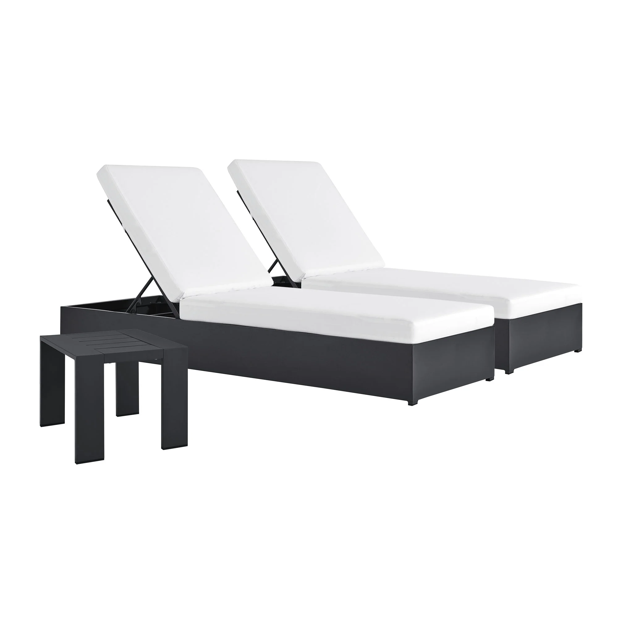 Tahoe 3-Piece Outdoor Patio Chaise Lounge Set - Image 5