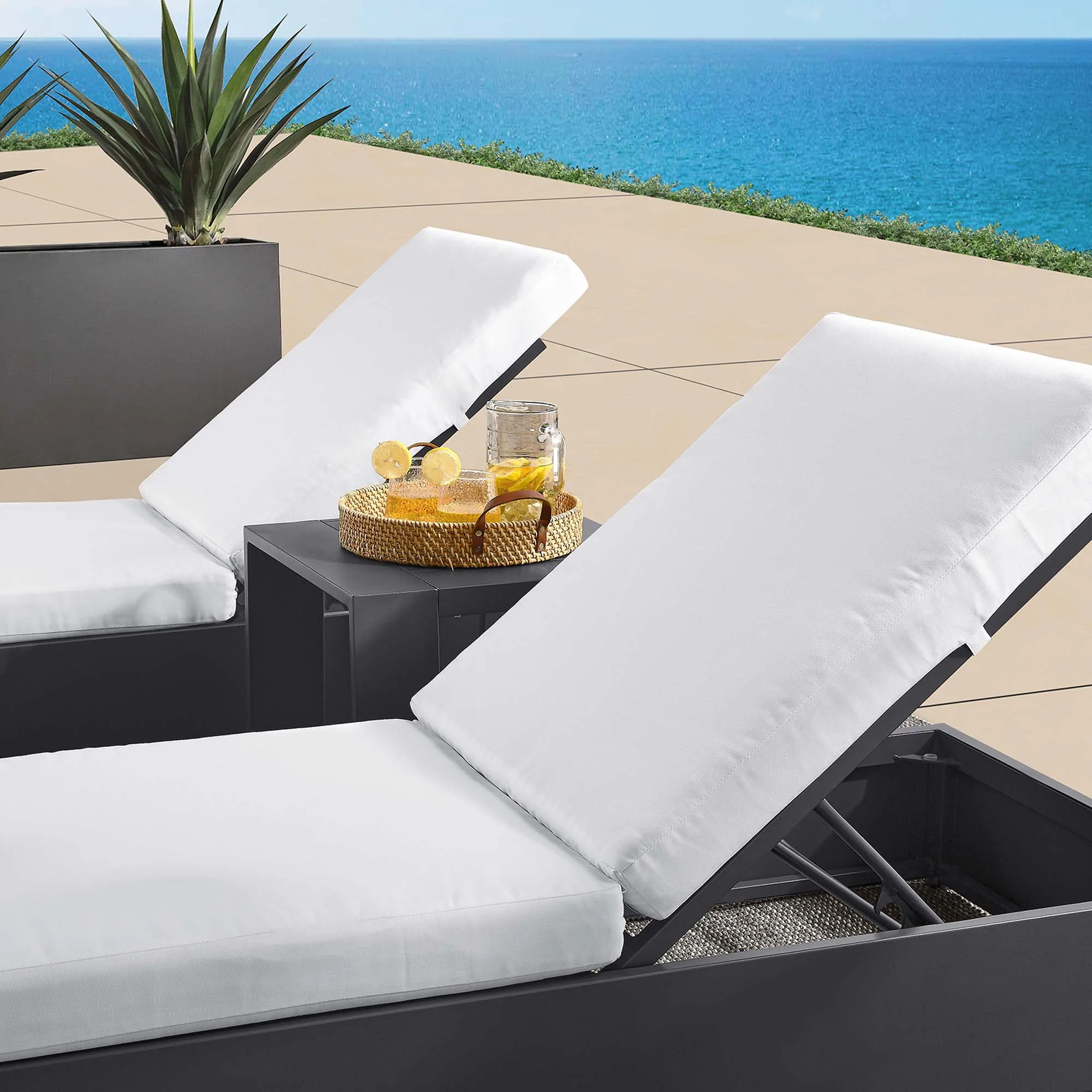 Tahoe 3-Piece Outdoor Patio Chaise Lounge Set - Image 7