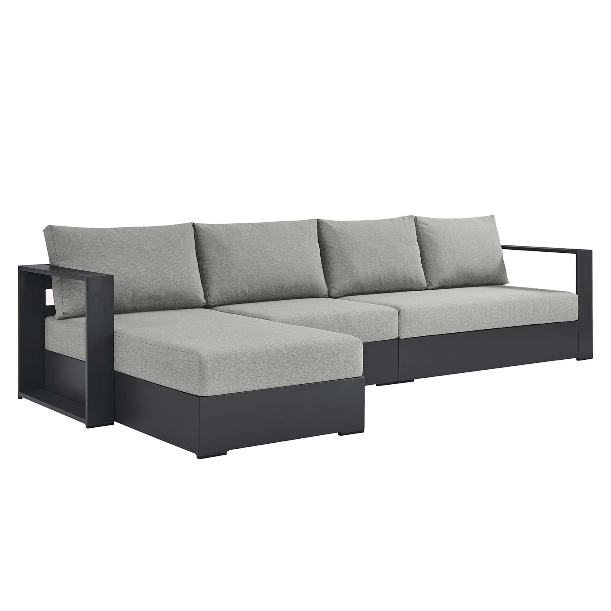 Tahoe 3-Piece Outdoor Patio Powder-Coated Aluminum Sectional Sofa Set by Modway - Image 20