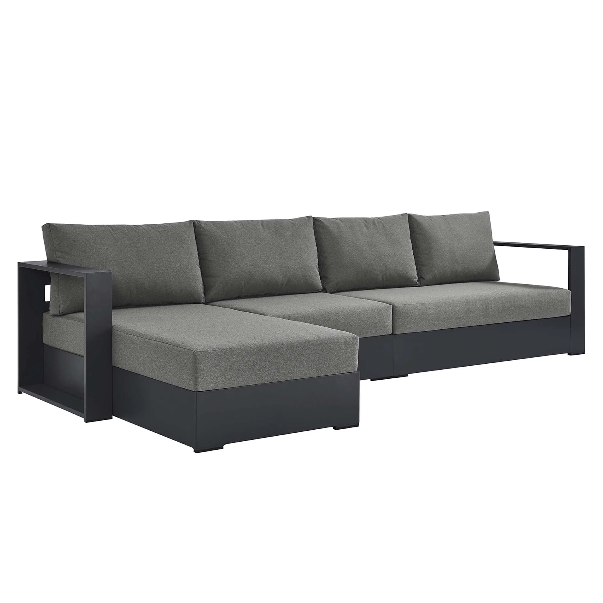 Tahoe 3-Piece Outdoor Patio Powder-Coated Aluminum Sectional Sofa Set by Modway - Image 21