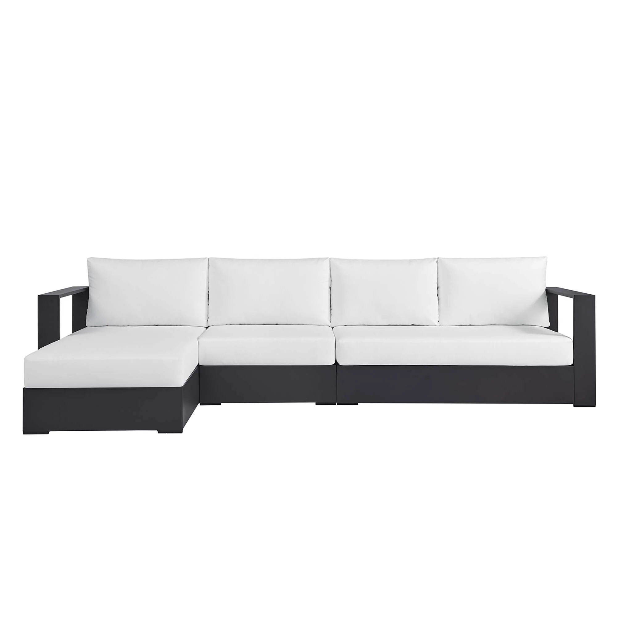 Tahoe 3-Piece Outdoor Patio Powder-Coated Aluminum Sectional Sofa Set by Modway - Image 6