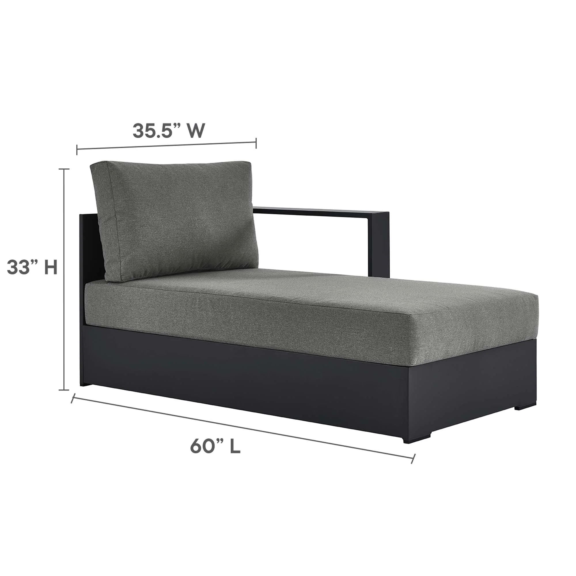 Tahoe 3-Piece Outdoor Patio Powder-Coated Aluminum Sectional Sofa Set - Image 13