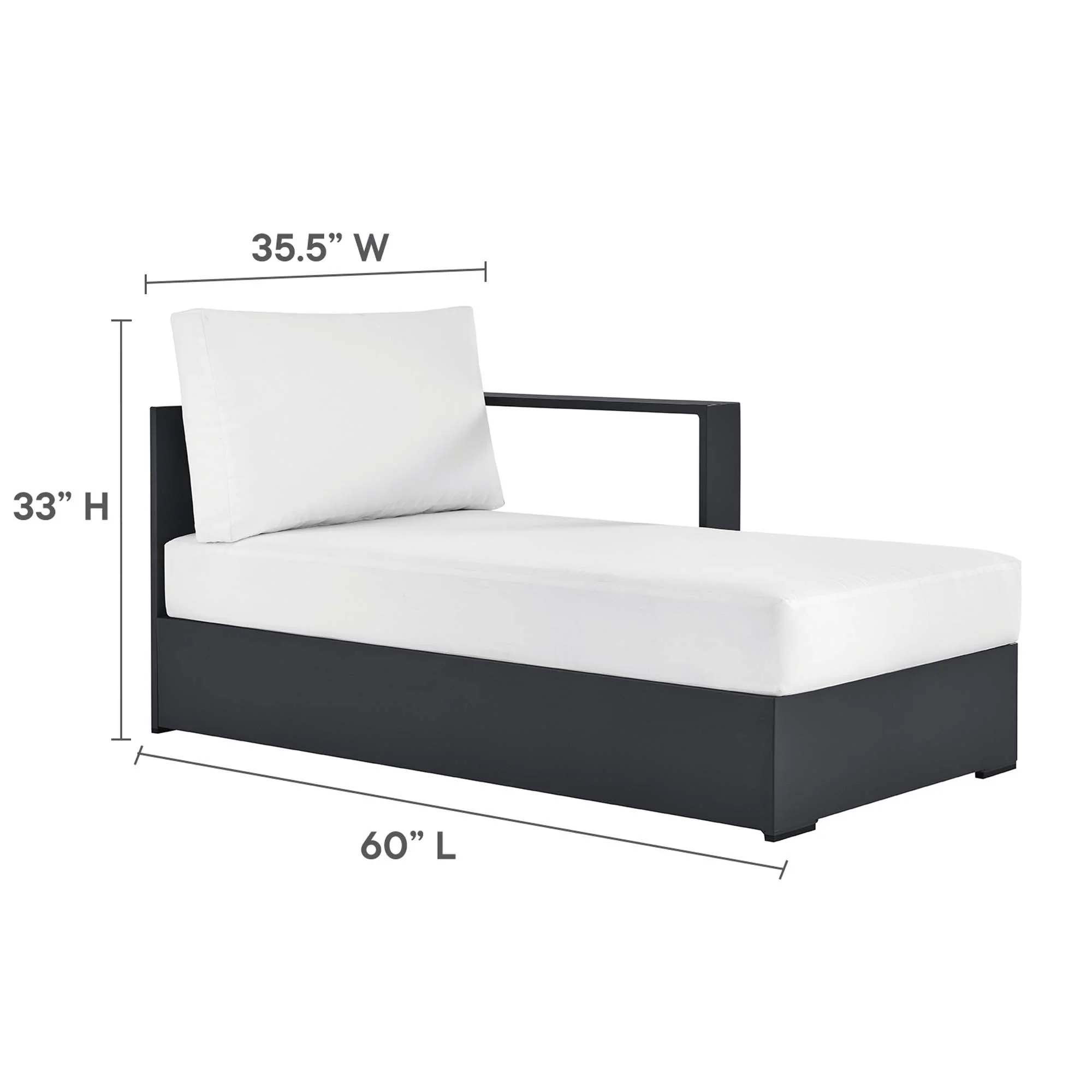 Tahoe 3-Piece Outdoor Patio Powder-Coated Aluminum Sectional Sofa Set - Image 5