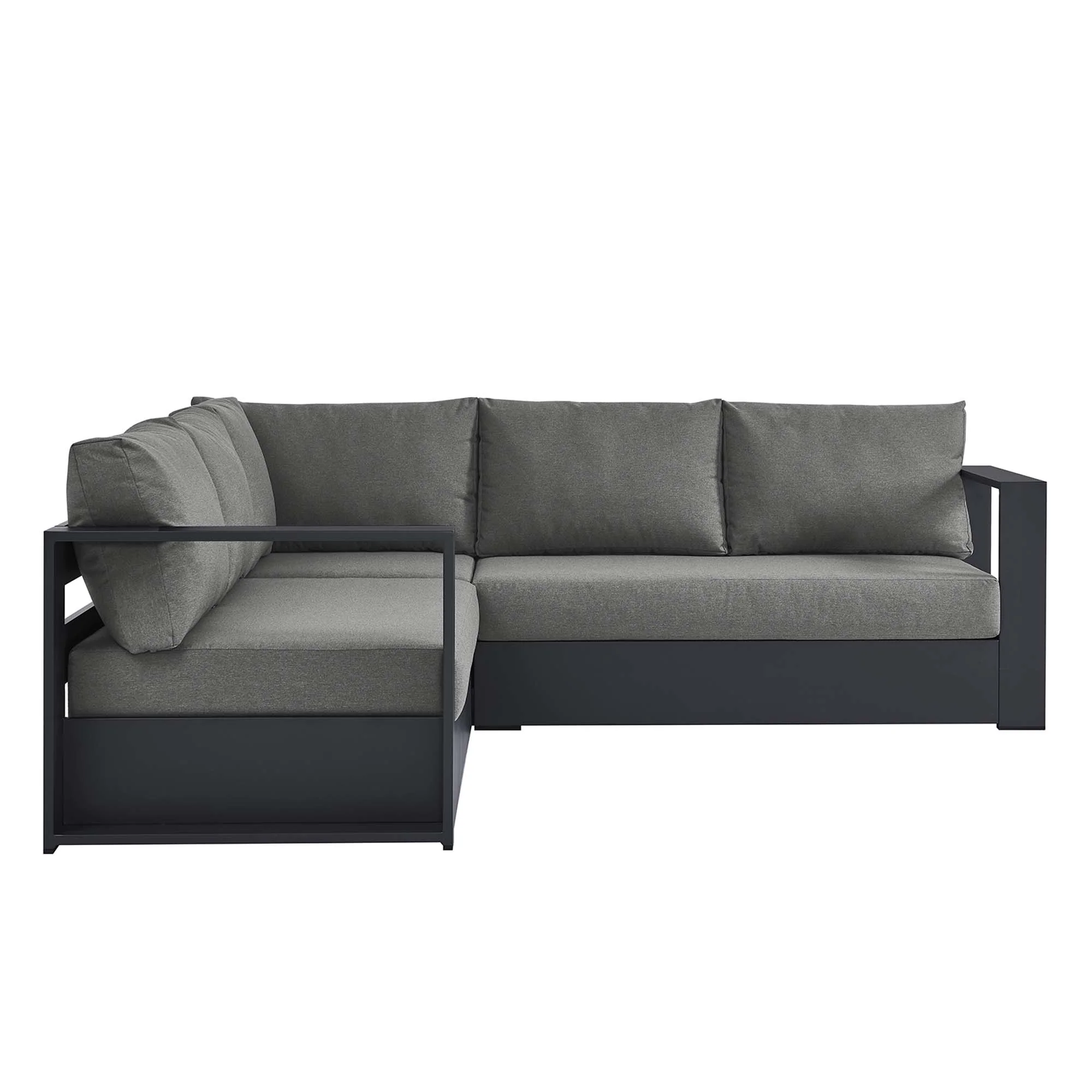 Tahoe 3-Piece Outdoor Patio Powder-Coated Aluminum Sectional Sofa by Modway - Image 11
