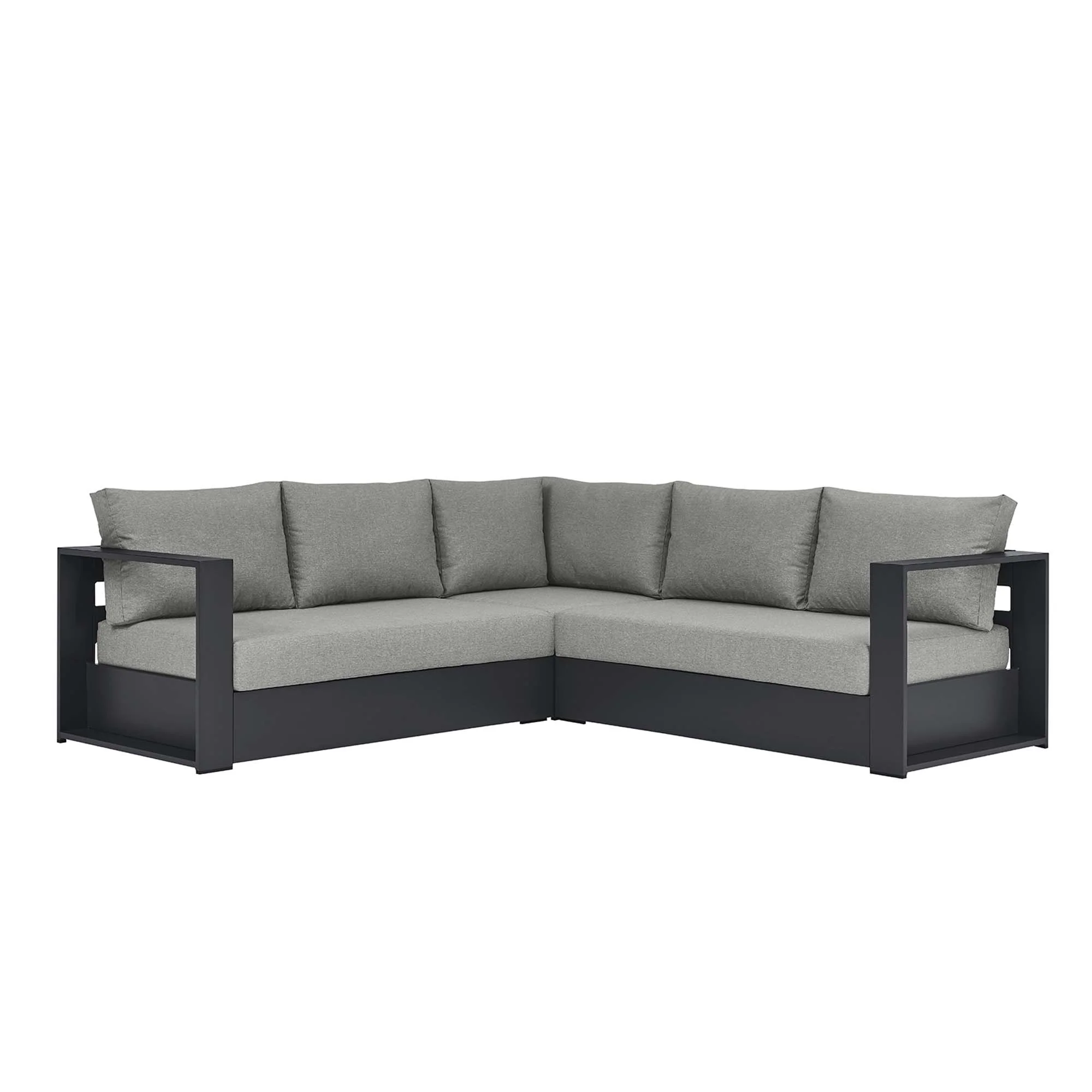 Tahoe 3-Piece Outdoor Patio Powder-Coated Aluminum Sectional Sofa by Modway - Image 20