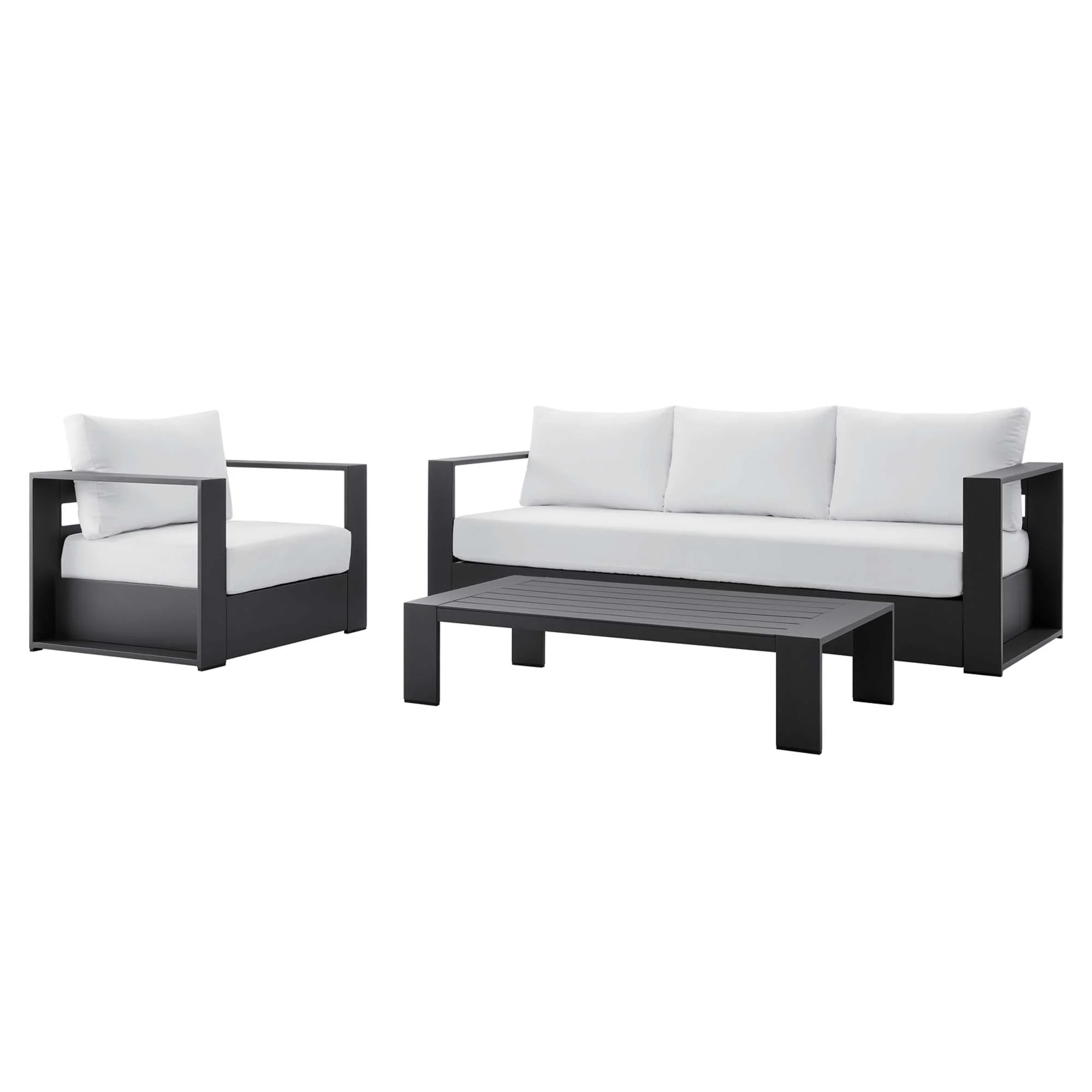 Tahoe 3-Piece Outdoor Patio Powder-Coated Aluminum Set by Modway - Image 38