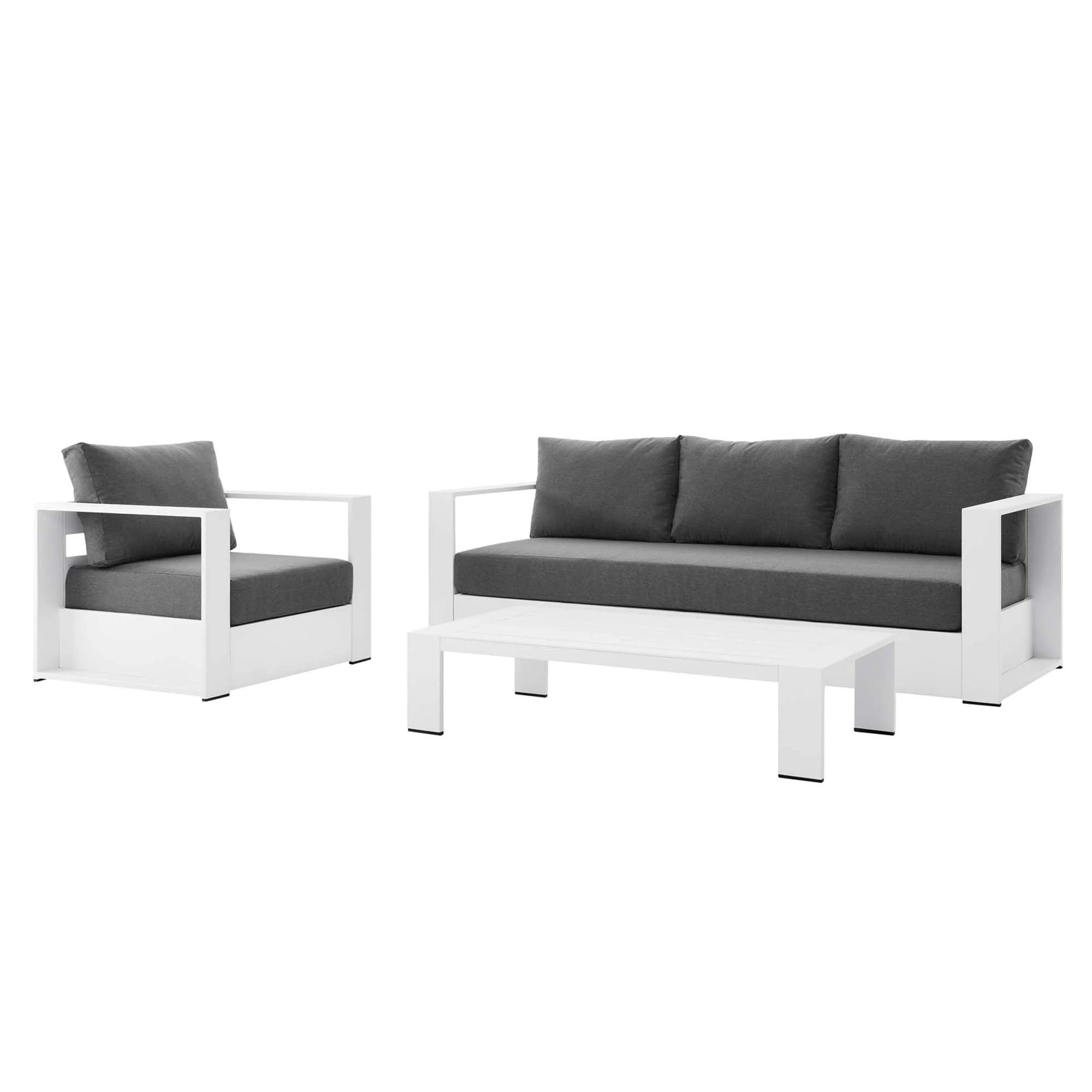 Tahoe 3-Piece Outdoor Patio Powder-Coated Aluminum Set by Modway - Image 39