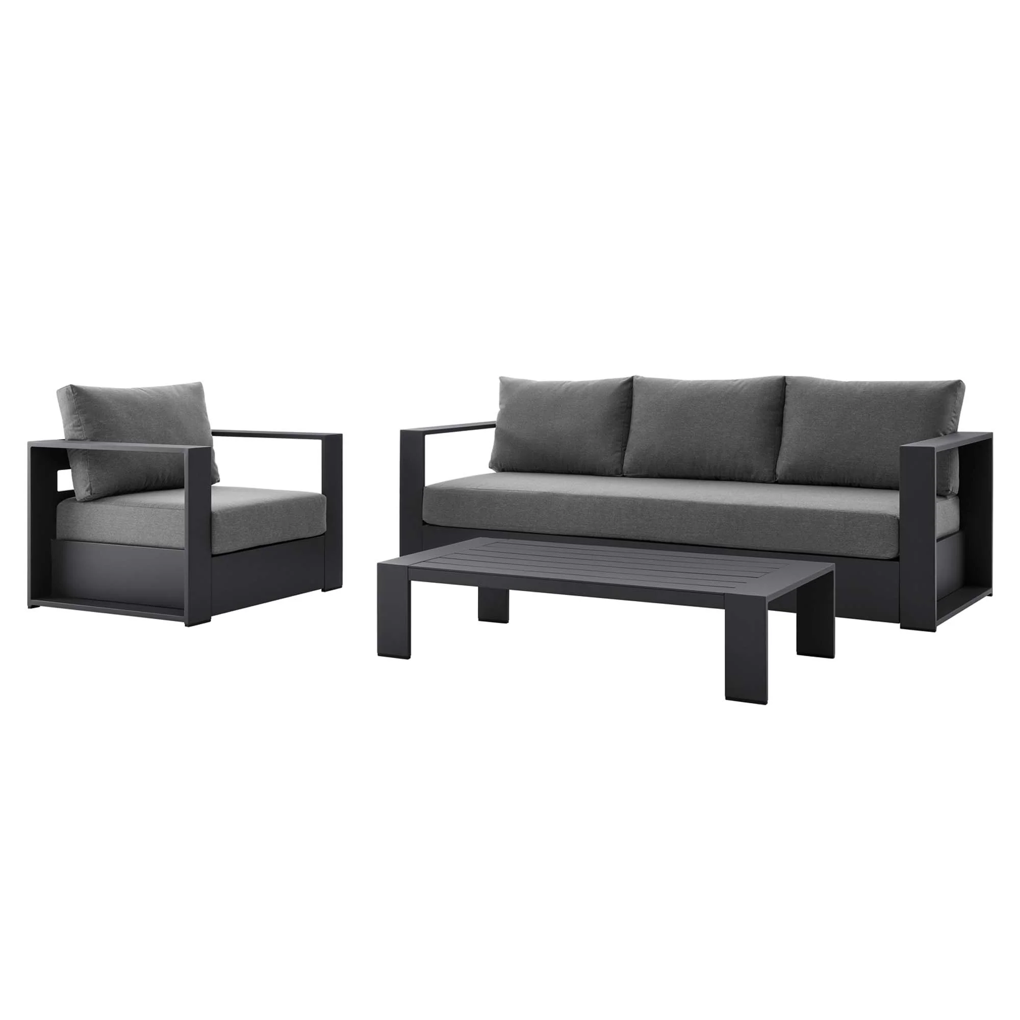 Tahoe 3-Piece Outdoor Patio Powder-Coated Aluminum Set by Modway - Image 40
