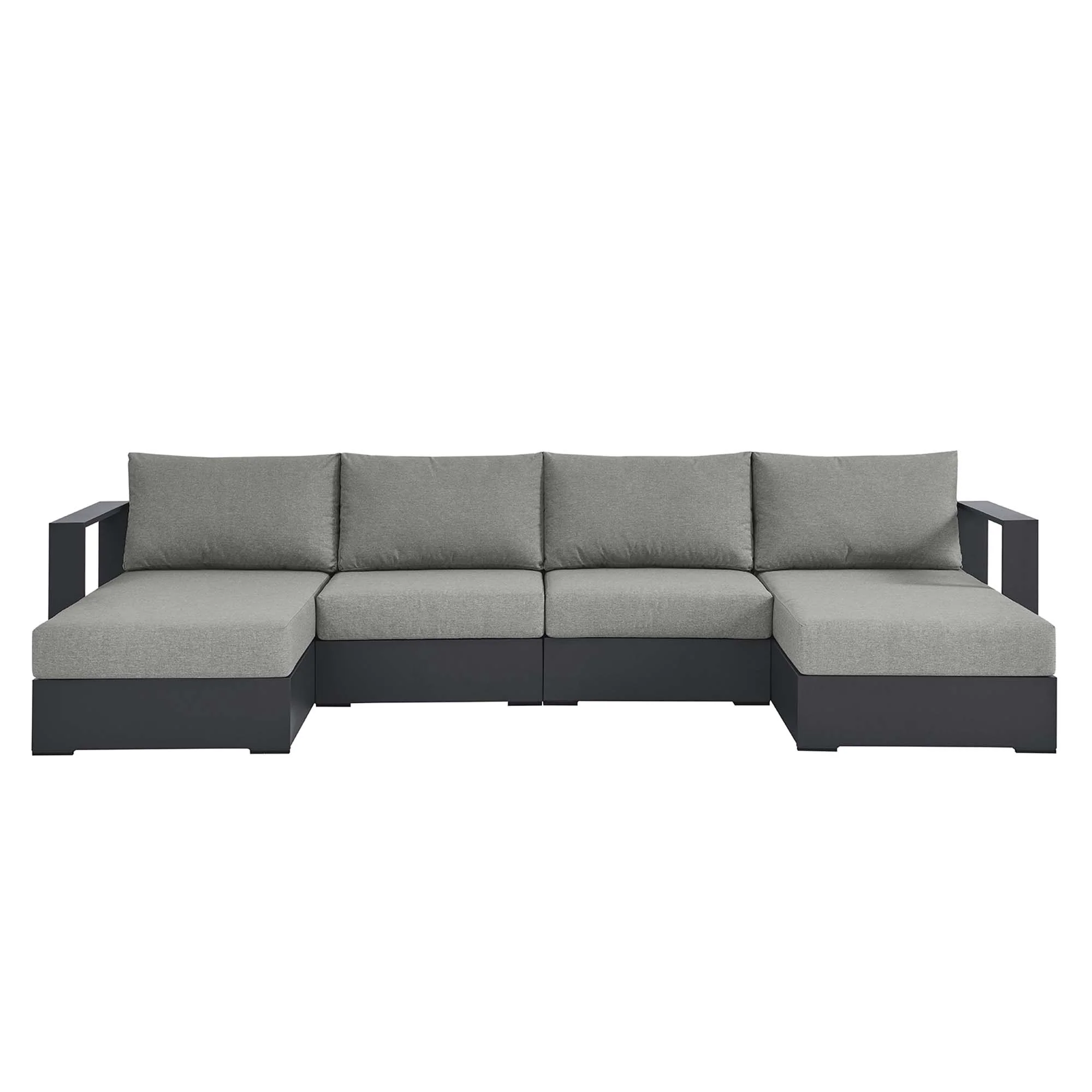 Tahoe 4-Piece Outdoor Patio Sectional Sofa Set by Modway - Image 10