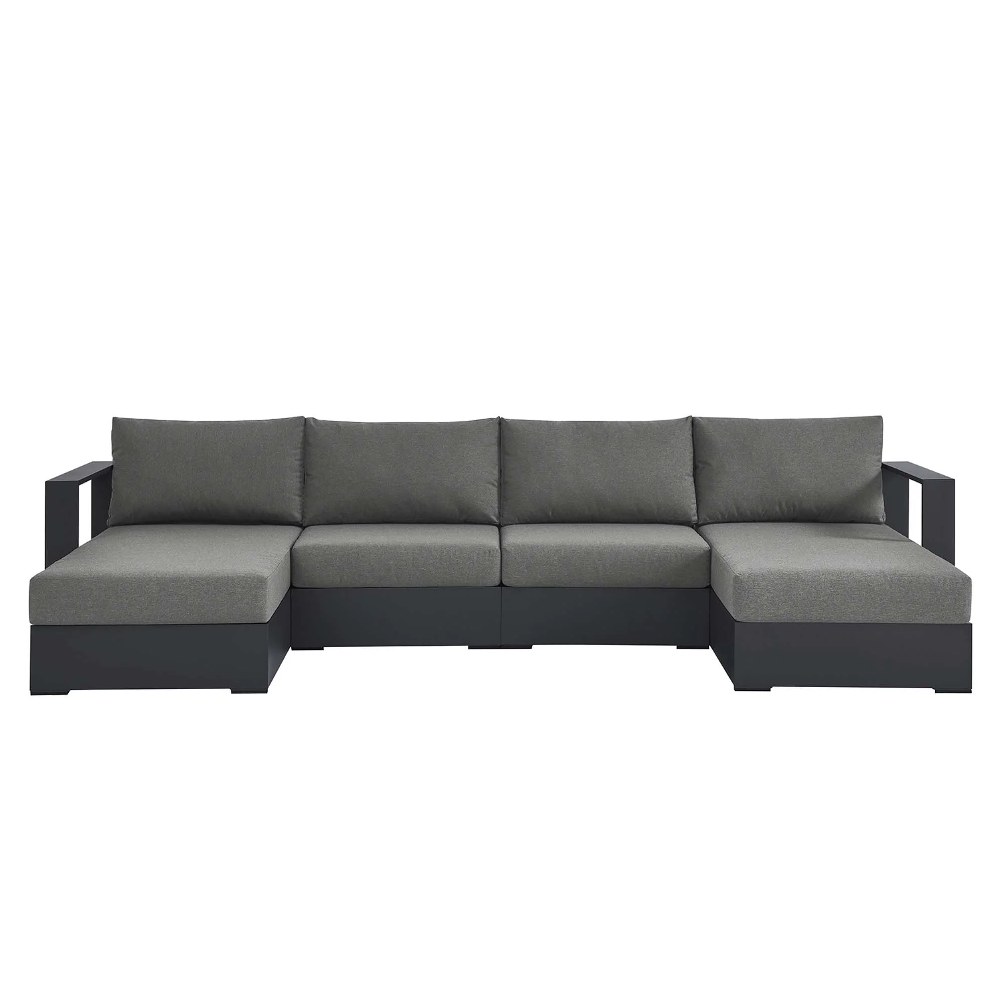 Tahoe 4-Piece Outdoor Patio Sectional Sofa Set by Modway - Image 11