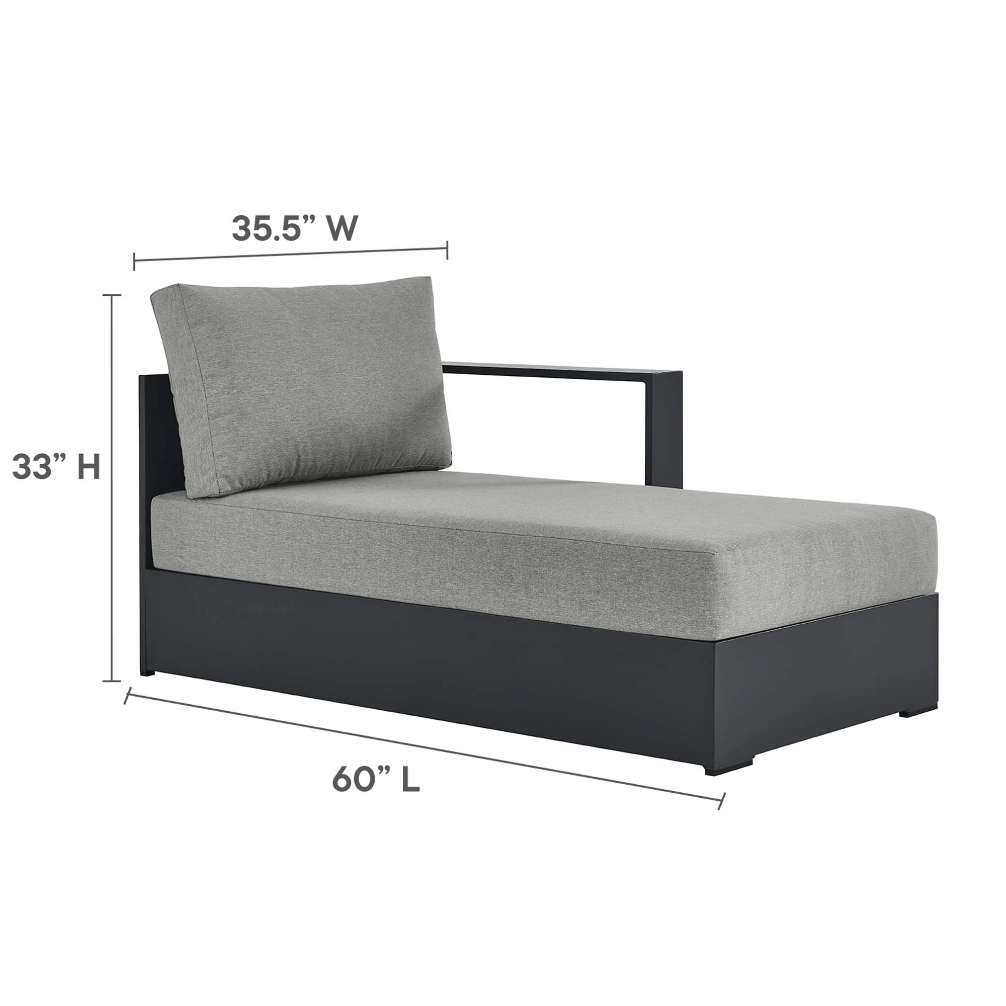 Tahoe 4-Piece Outdoor Patio Sectional Sofa Set by Modway - Image 12