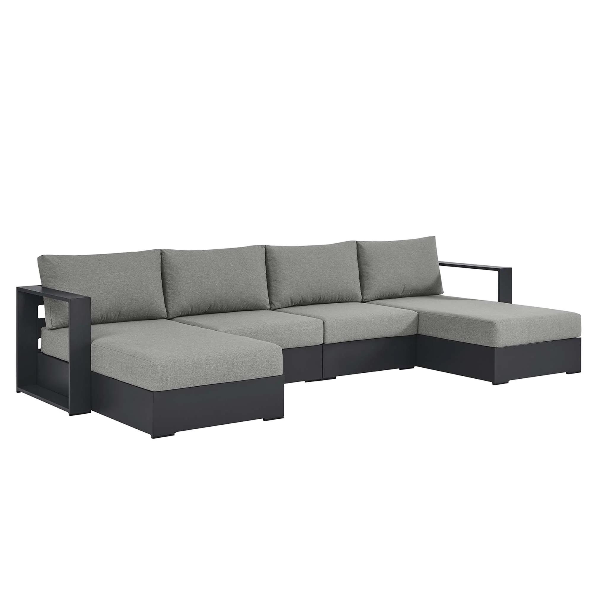 Tahoe 4-Piece Outdoor Patio Sectional Sofa Set by Modway - Image 20