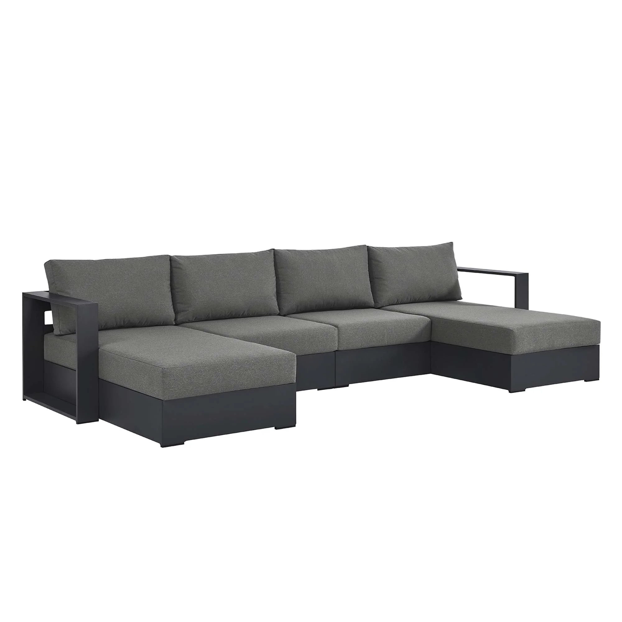 Tahoe 4-Piece Outdoor Patio Sectional Sofa Set by Modway - Image 21