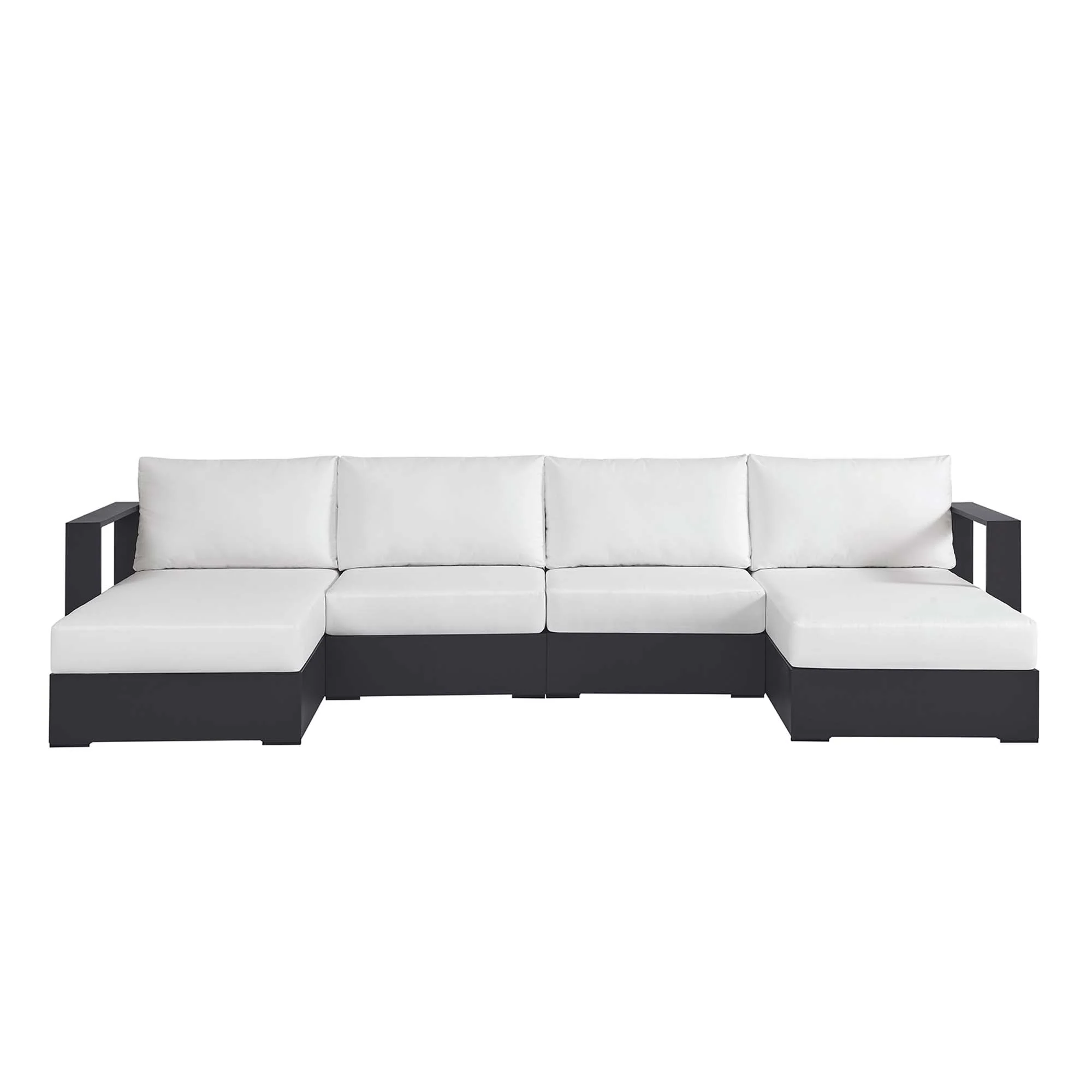 Tahoe 4-Piece Outdoor Patio Sectional Sofa Set by Modway - Image 6
