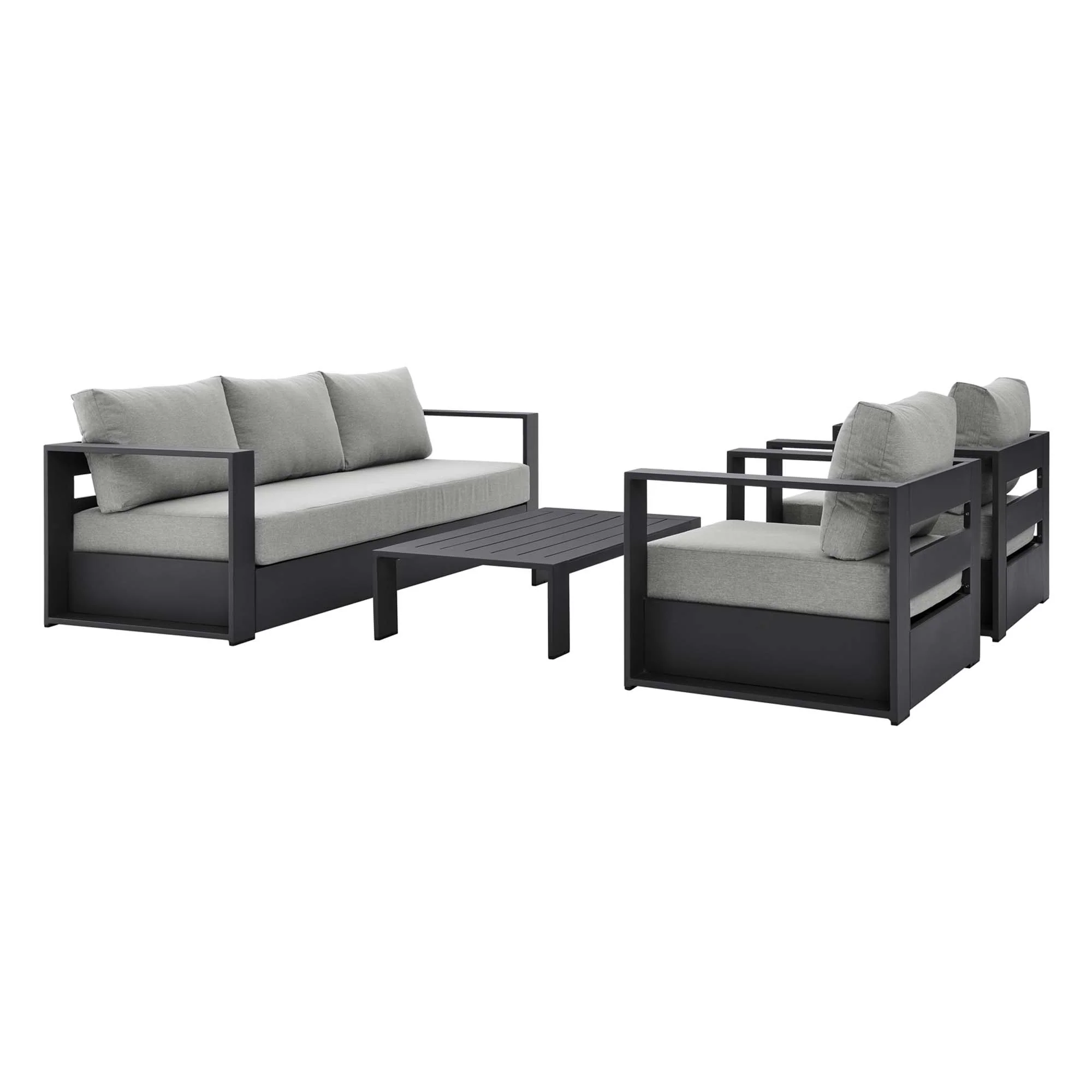 Tahoe 4-Piece Outdoor Patio Powder-Coated Aluminum Set by Modway - Image 38