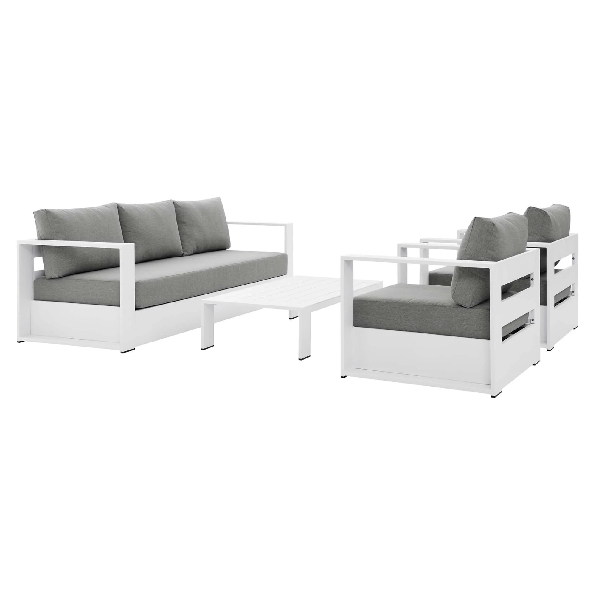 Tahoe 4-Piece Outdoor Patio Powder-Coated Aluminum Set by Modway - Image 39