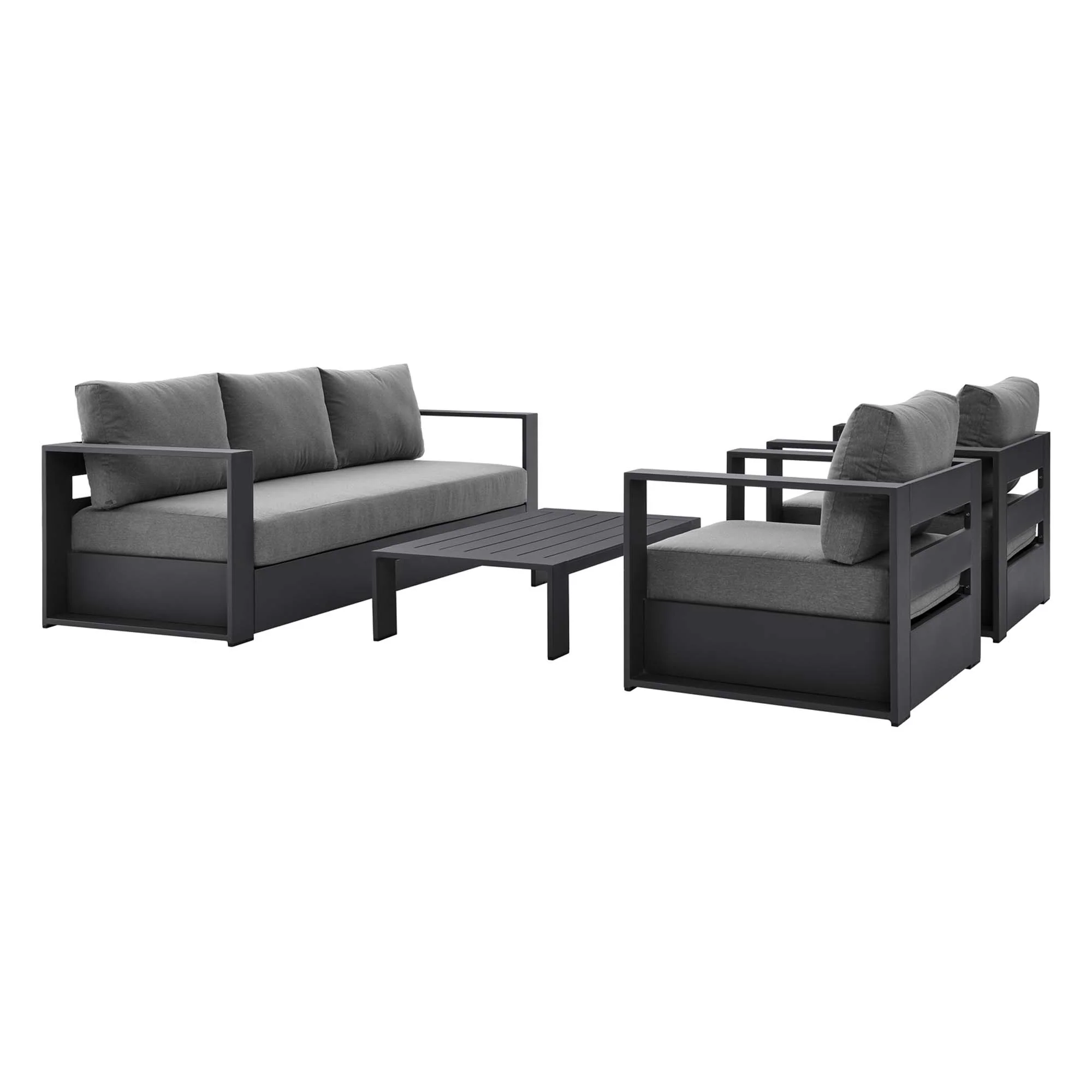 Tahoe 4-Piece Outdoor Patio Powder-Coated Aluminum Set by Modway - Image 42