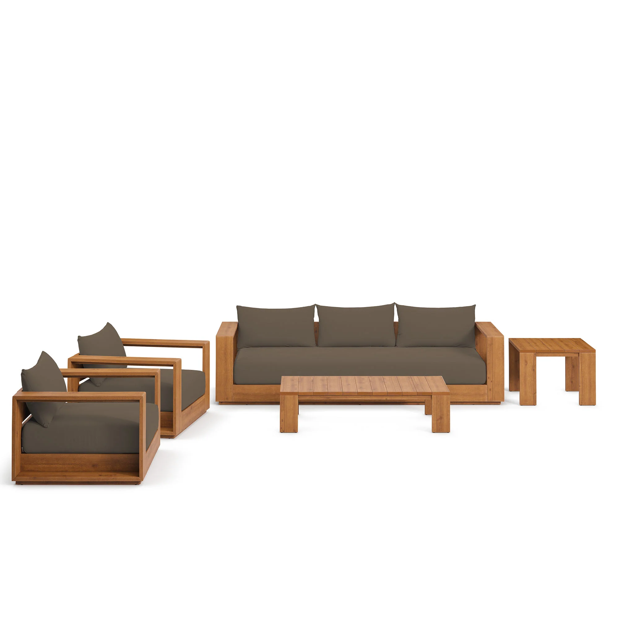 Tahoe 5-Piece Outdoor Patio Acacia Wood Furniture Set by Modway - Image 14