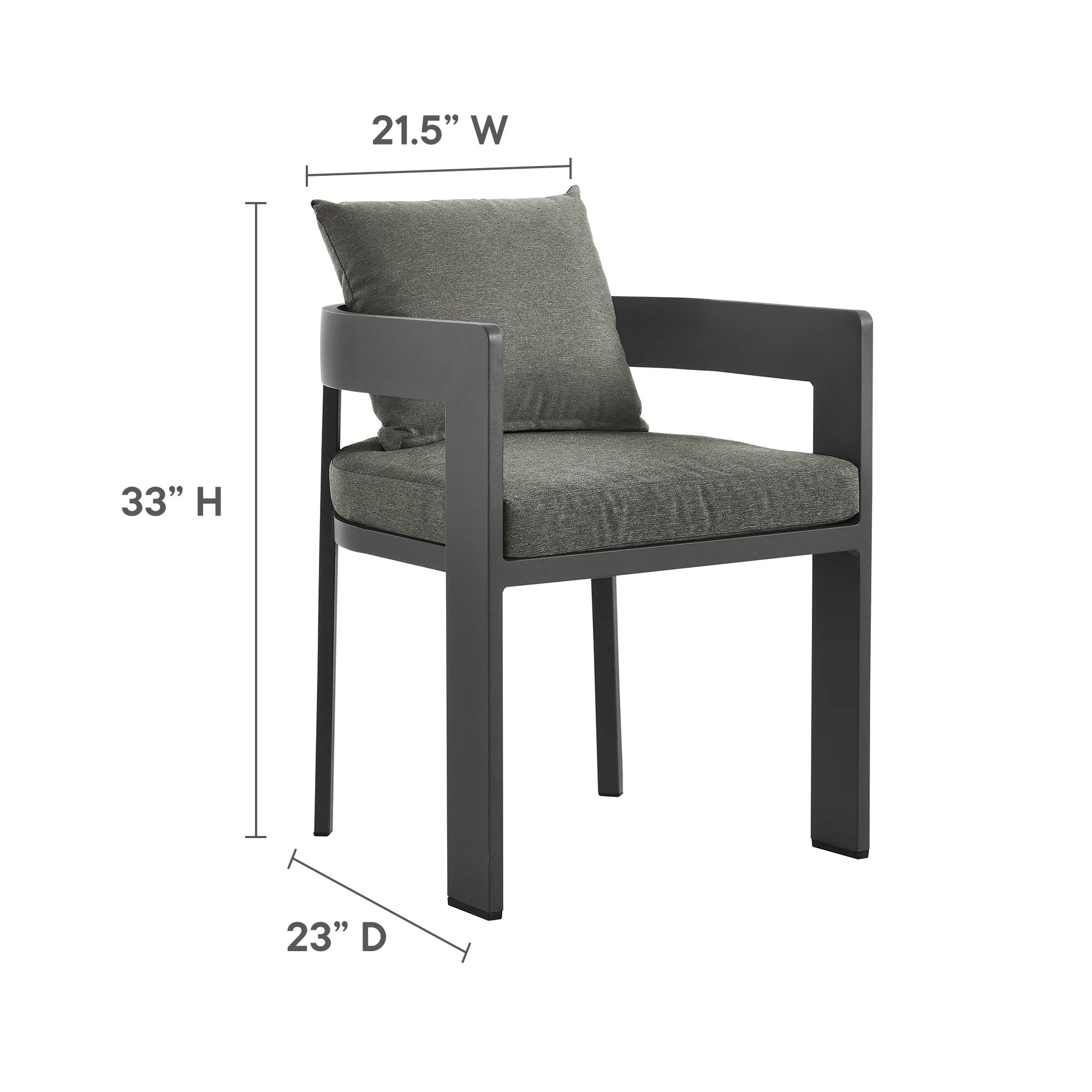 Tahoe 5-Piece Outdoor Patio Aluminum Dining Set by Modway - Image 3