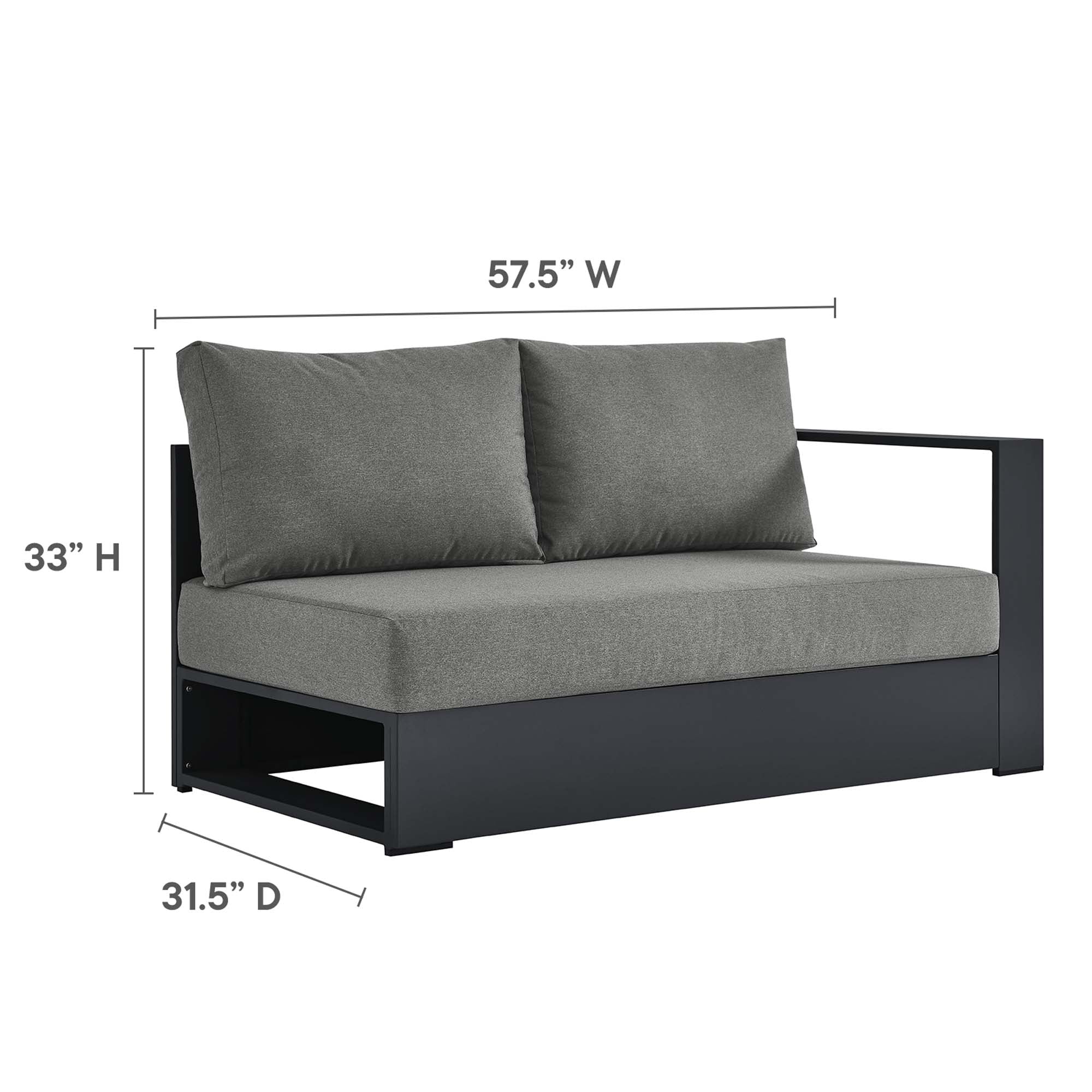 Tahoe 5-Piece Outdoor Patio Sectional Sofa Set by Modway - Image 11