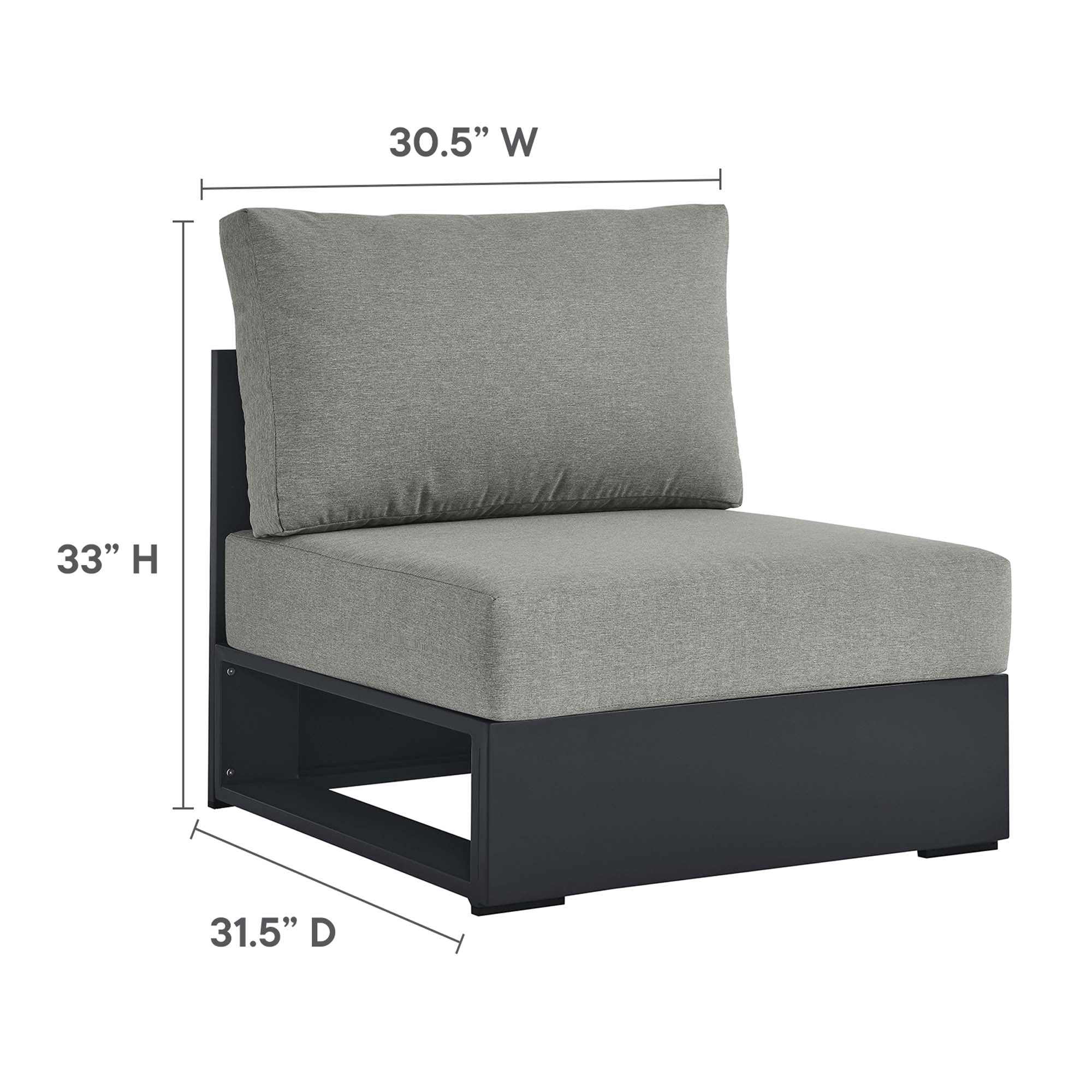 Tahoe 5-Piece Outdoor Patio Sectional Sofa Set by Modway - Image 12