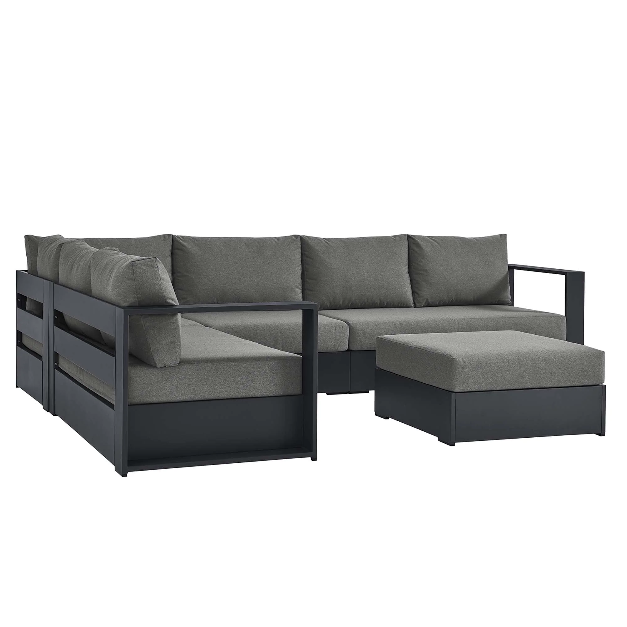 Tahoe 5-Piece Outdoor Patio Sectional Sofa Set by Modway - Image 21