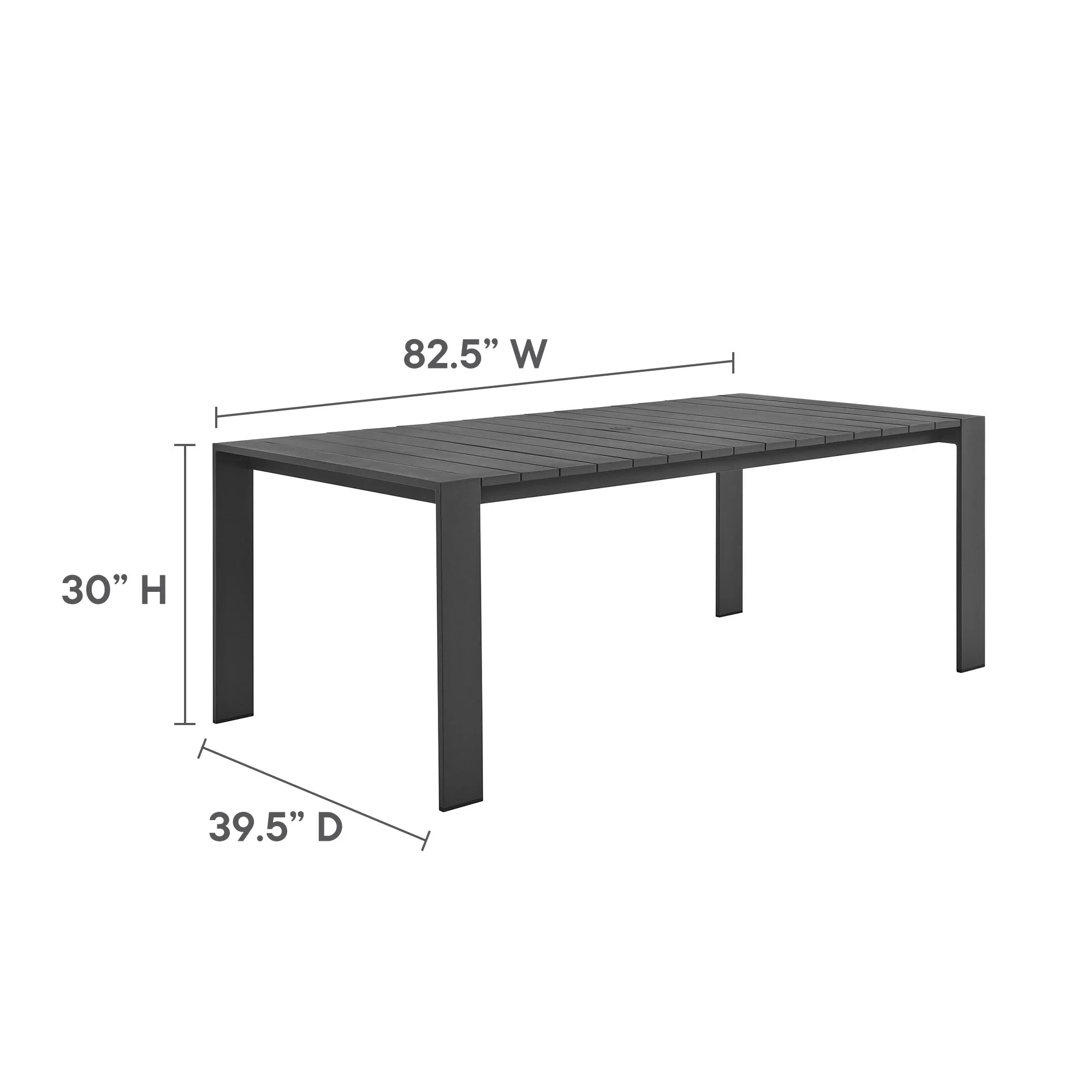 Tahoe 9-Piece Outdoor Patio Aluminum Dining Set by Modway - Image 17