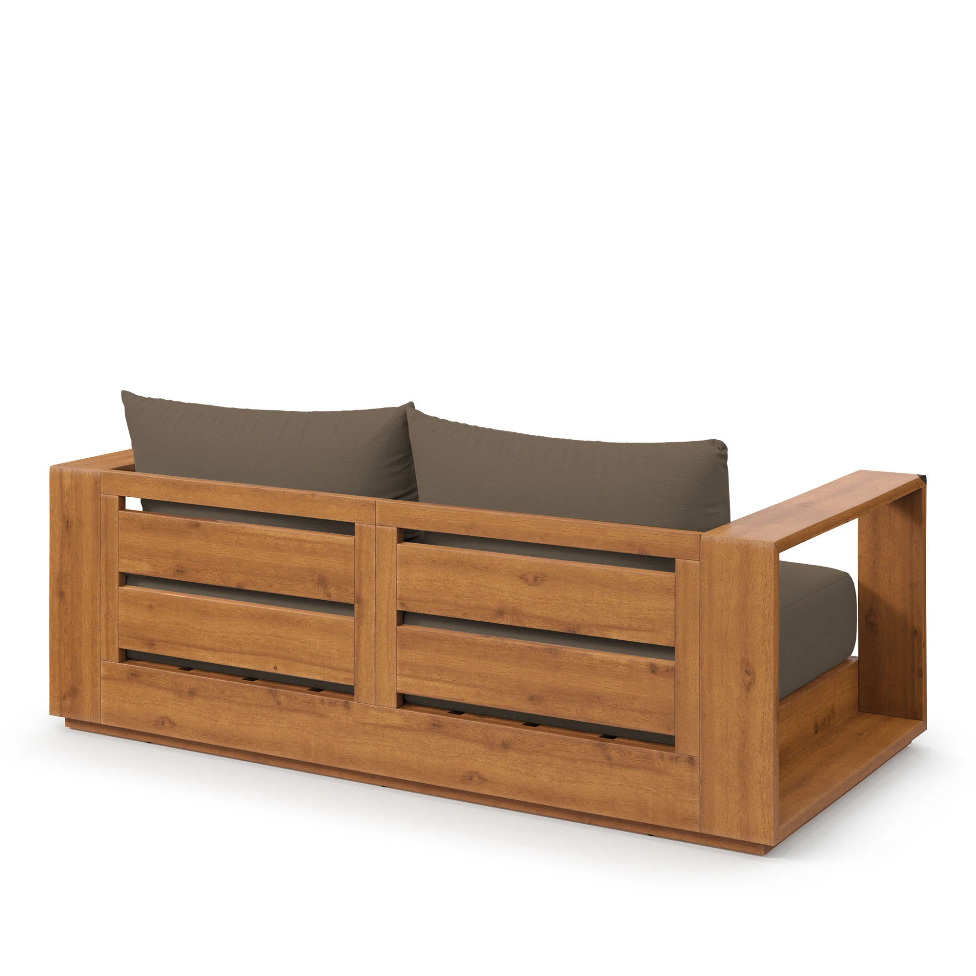 Tahoe Acacia Wood Outdoor Patio Loveseat by Modway - Image 9
