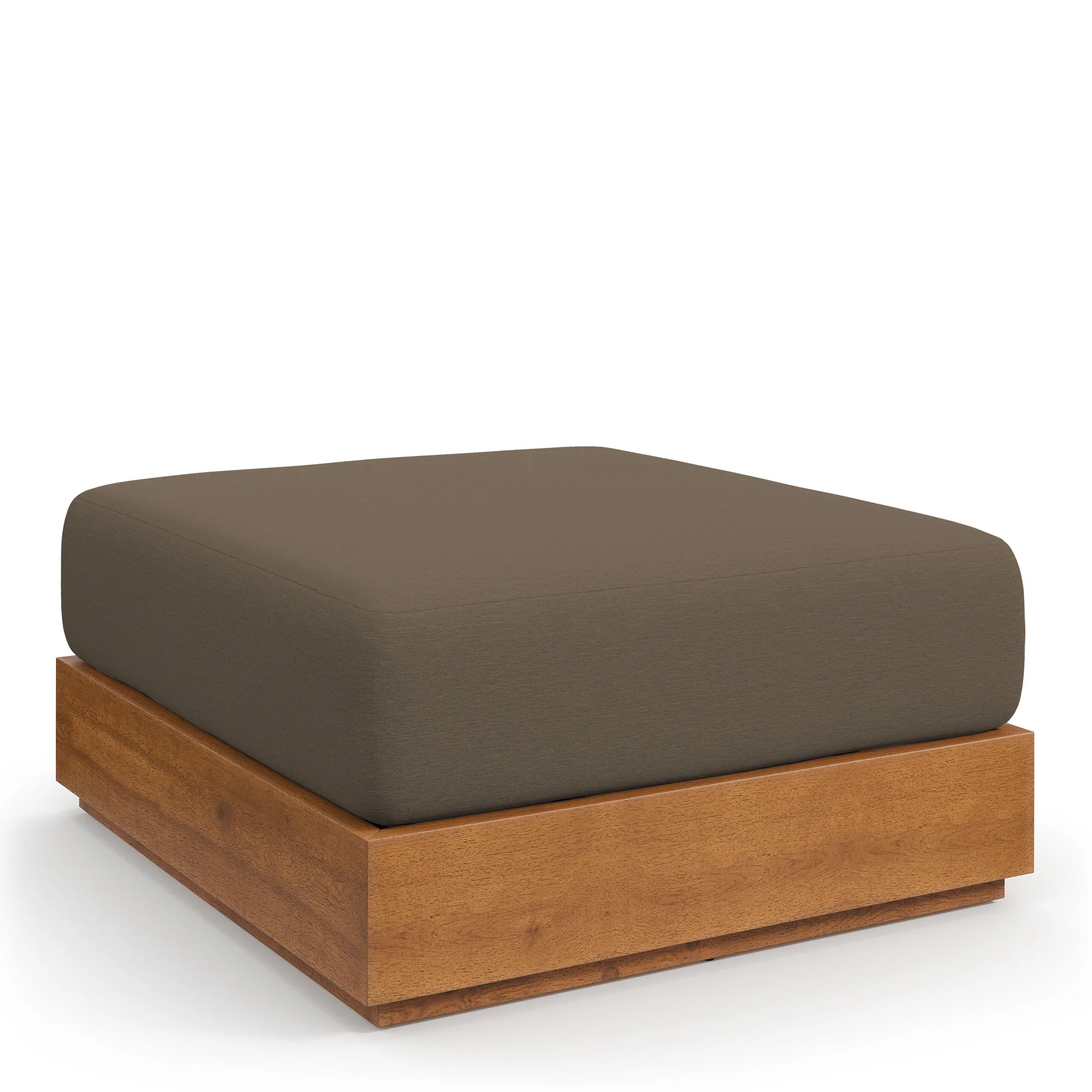Tahoe Outdoor Patio Acacia Wood Ottoman by Modway - Image 14