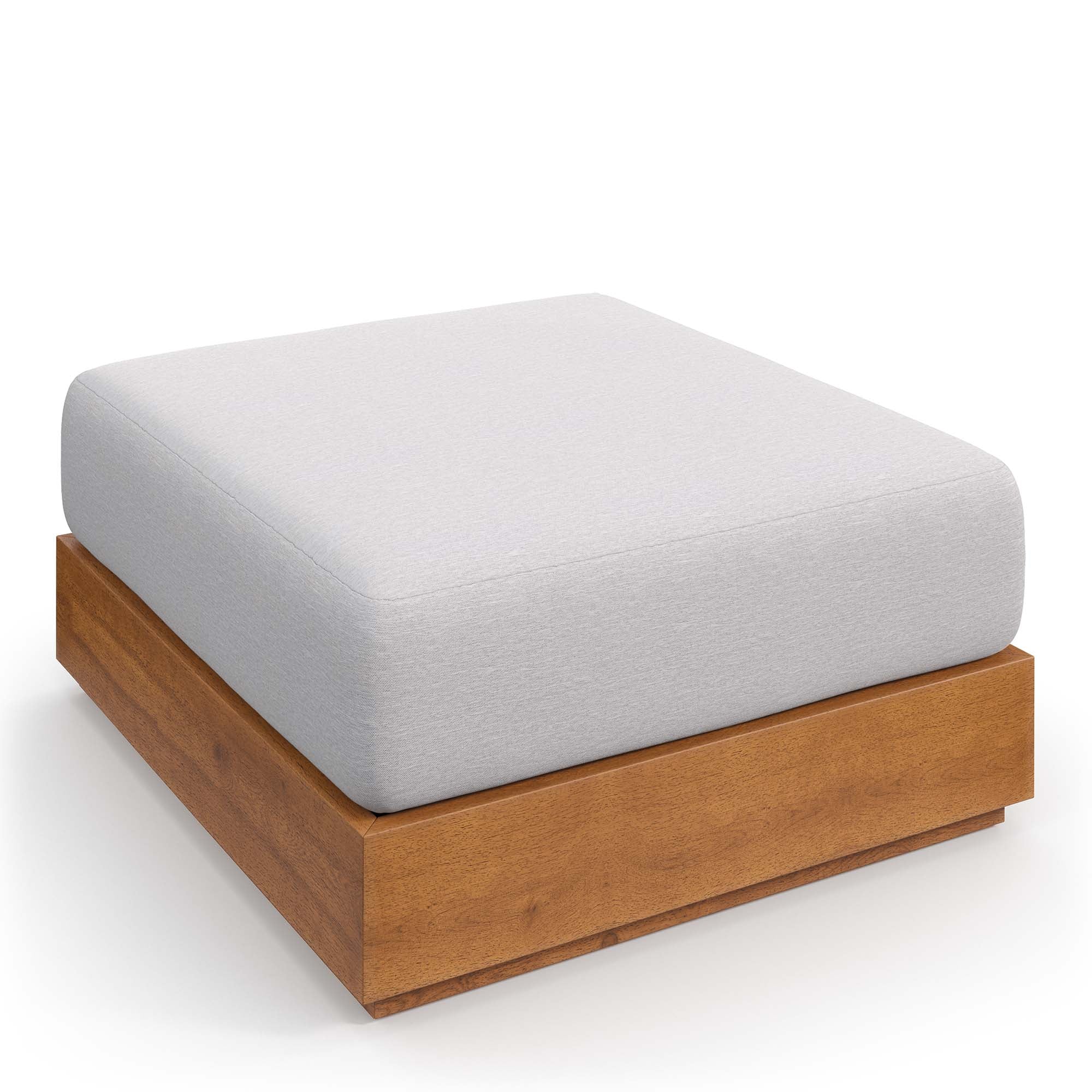 Tahoe Outdoor Patio Acacia Wood Ottoman by Modway - Image 5