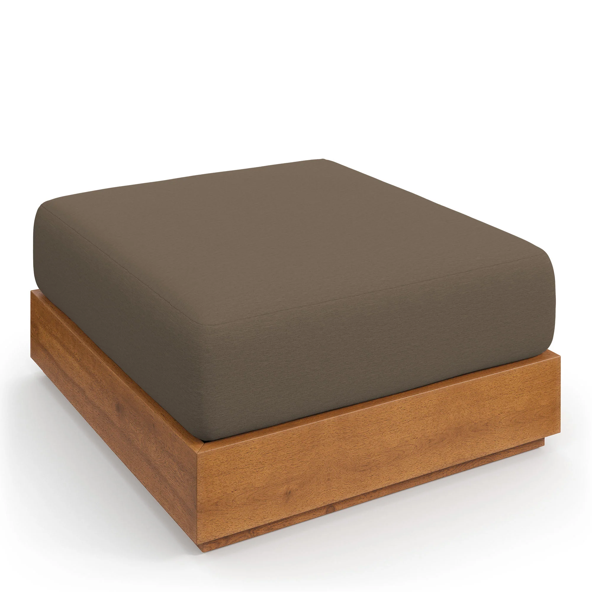 Tahoe Outdoor Patio Acacia Wood Ottoman by Modway - Image 9
