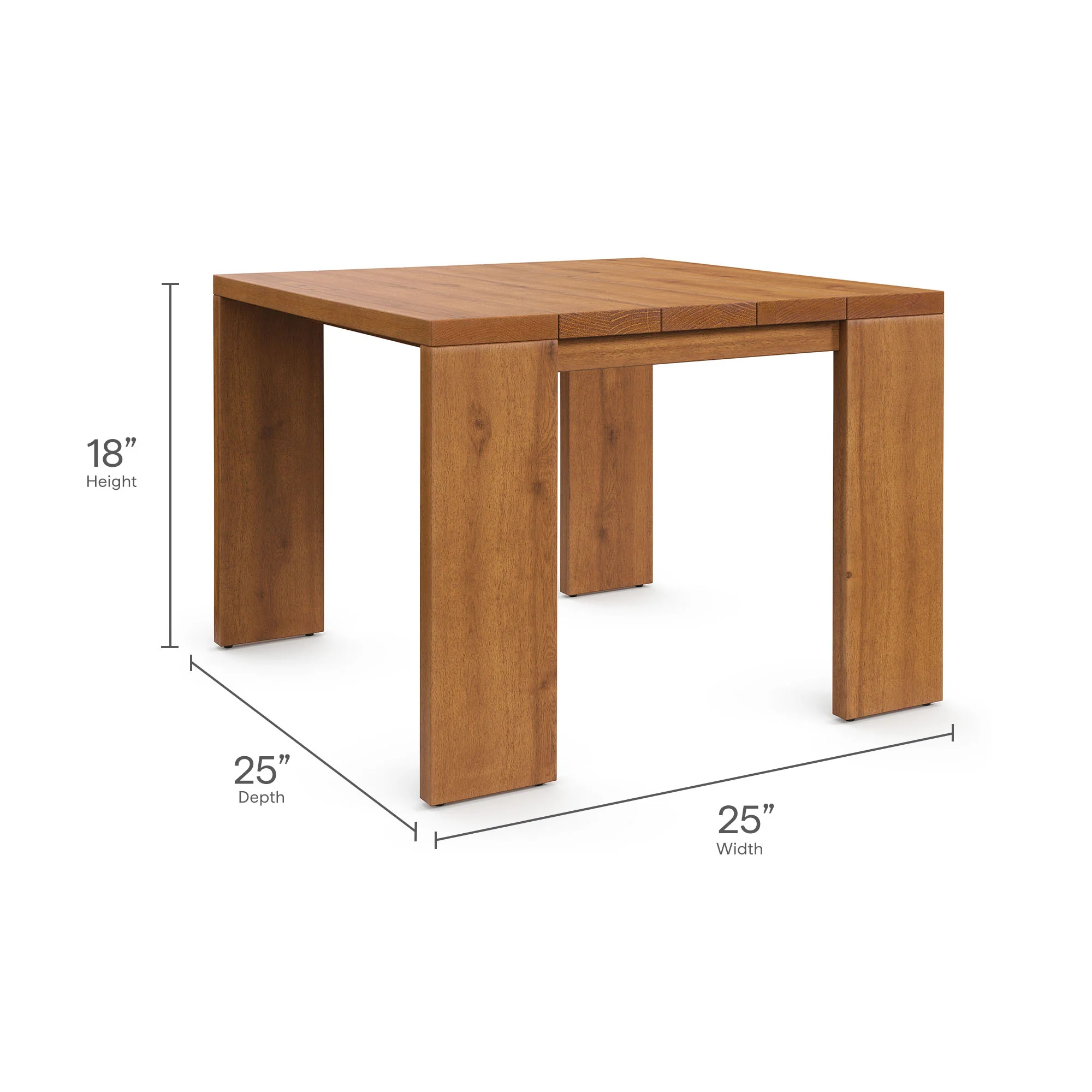Tahoe Outdoor Patio Acacia Wood Side Table by Modway - Image 4