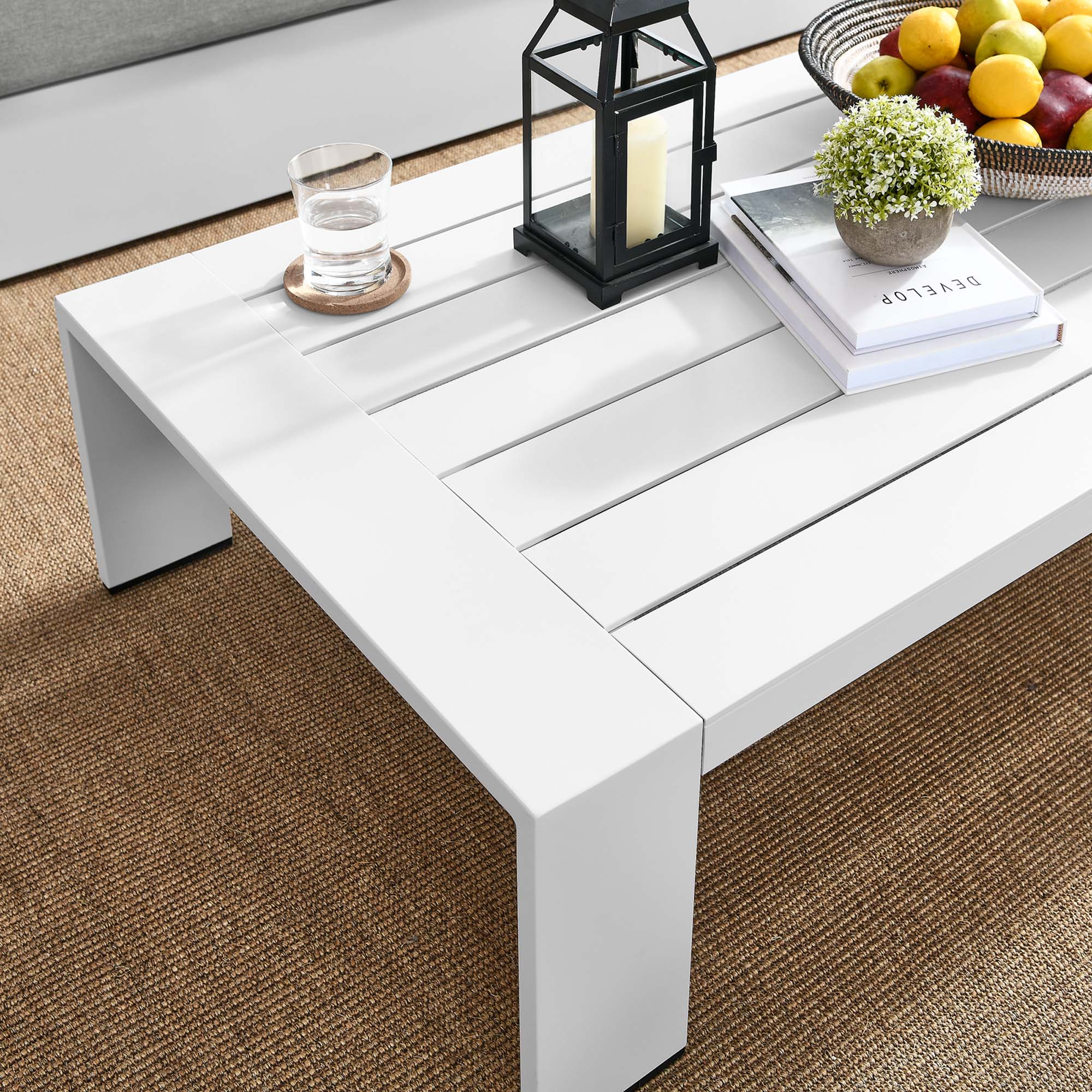 Tahoe Outdoor Patio Powder-Coated Aluminum Coffee Table by Modway - Image 8