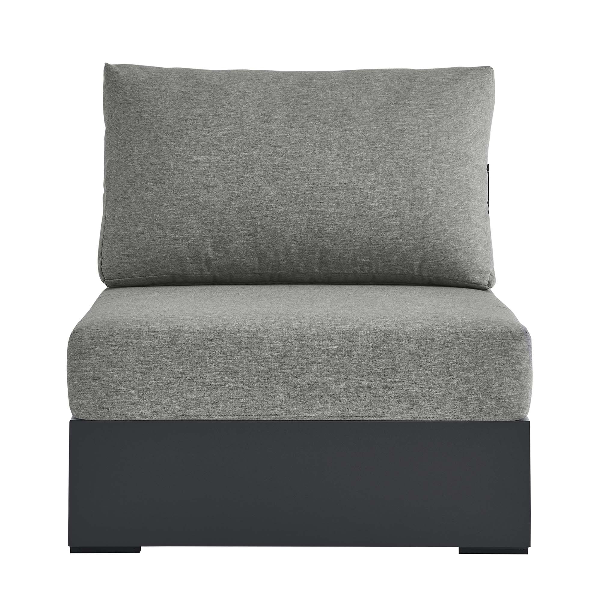 Tahoe Outdoor Patio Powder-Coated Aluminum Modular Armless Chair - Image 10