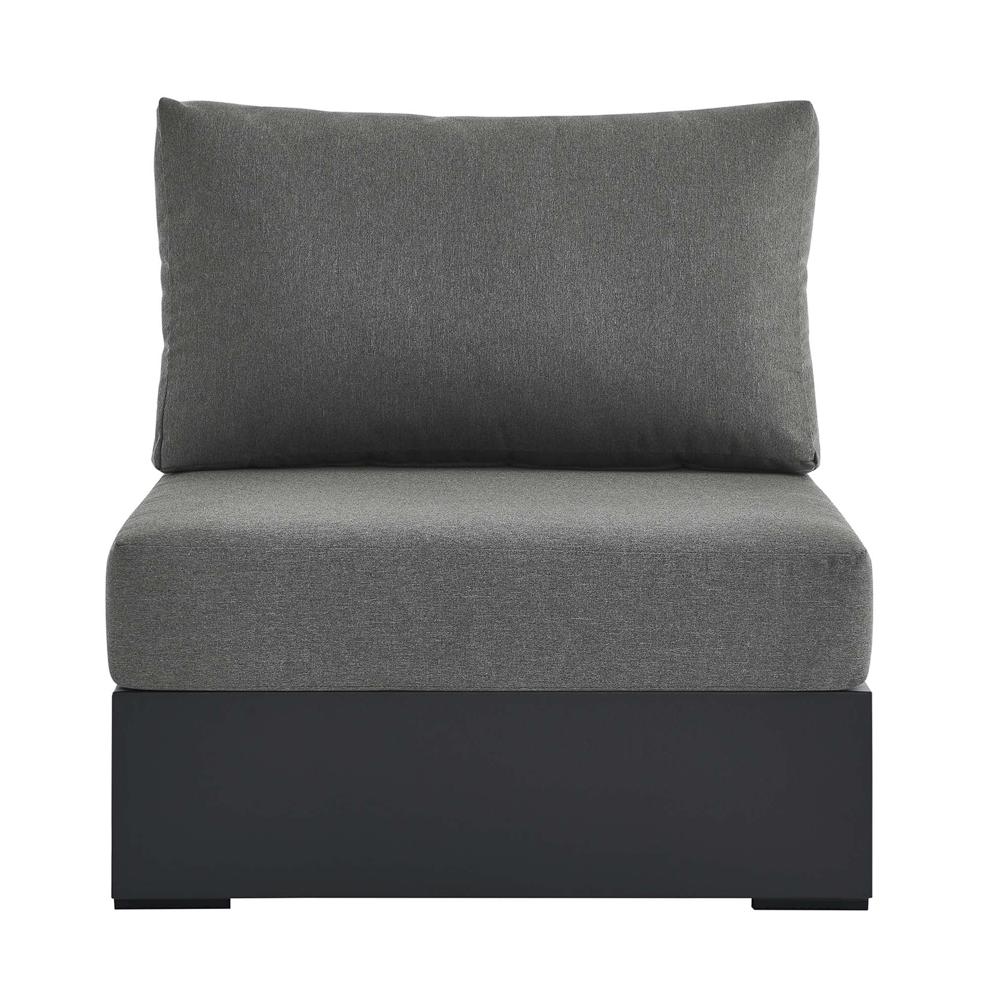 Tahoe Outdoor Patio Powder-Coated Aluminum Modular Armless Chair - Image 11