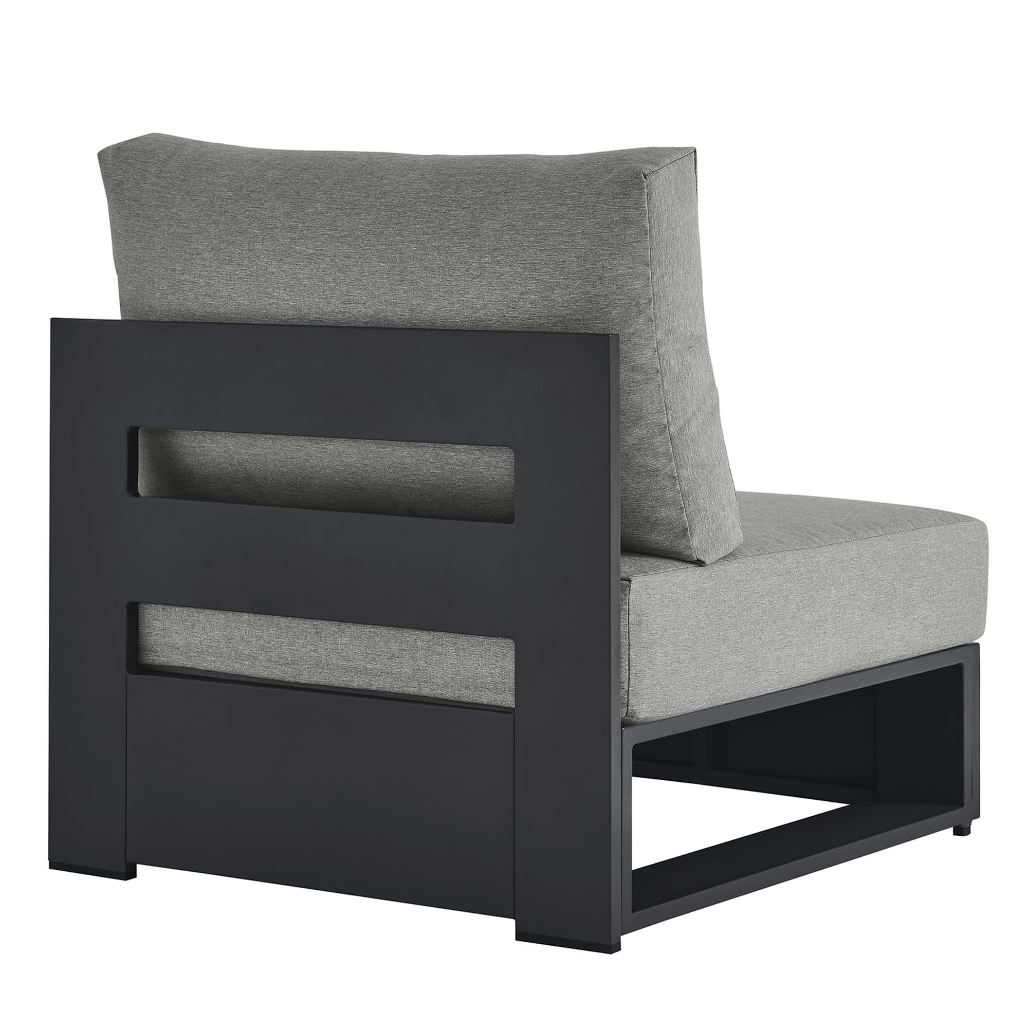 Tahoe Outdoor Patio Powder-Coated Aluminum Modular Armless Chair - Image 12