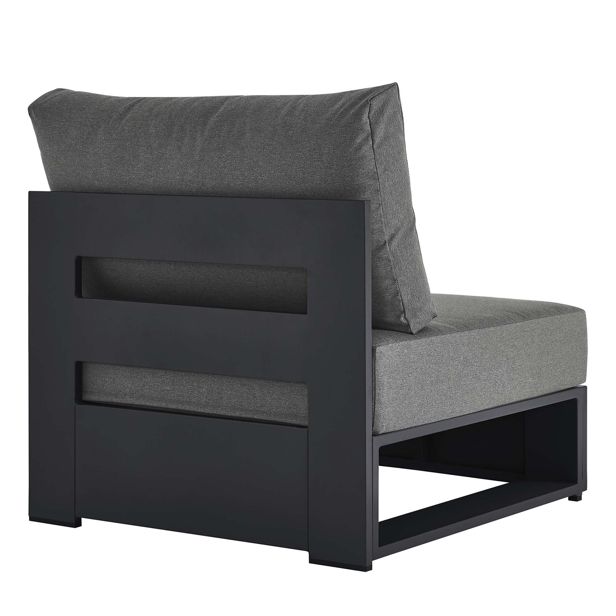 Tahoe Outdoor Patio Powder-Coated Aluminum Modular Armless Chair - Image 13