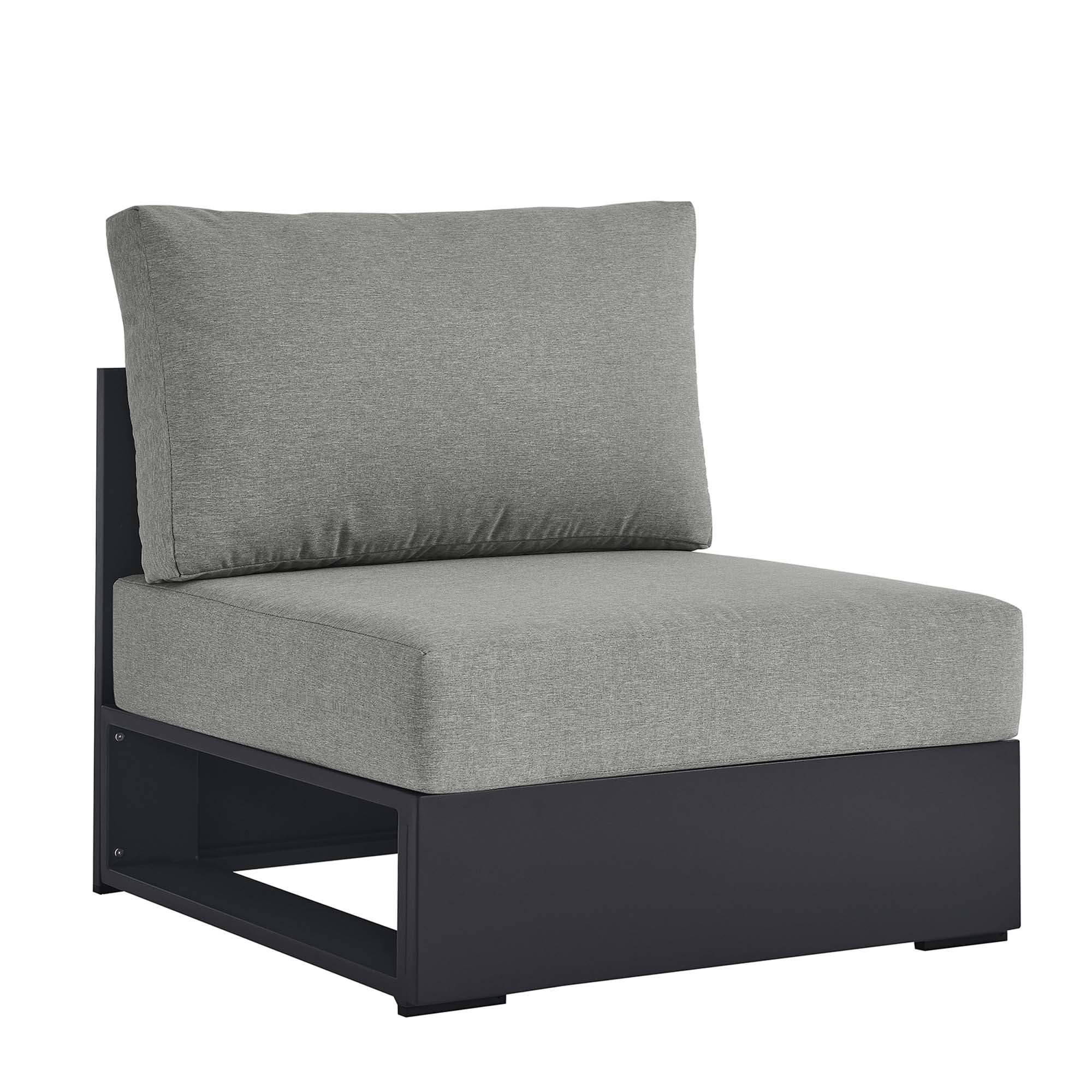 Tahoe Outdoor Patio Powder-Coated Aluminum Modular Armless Chair - Image 20