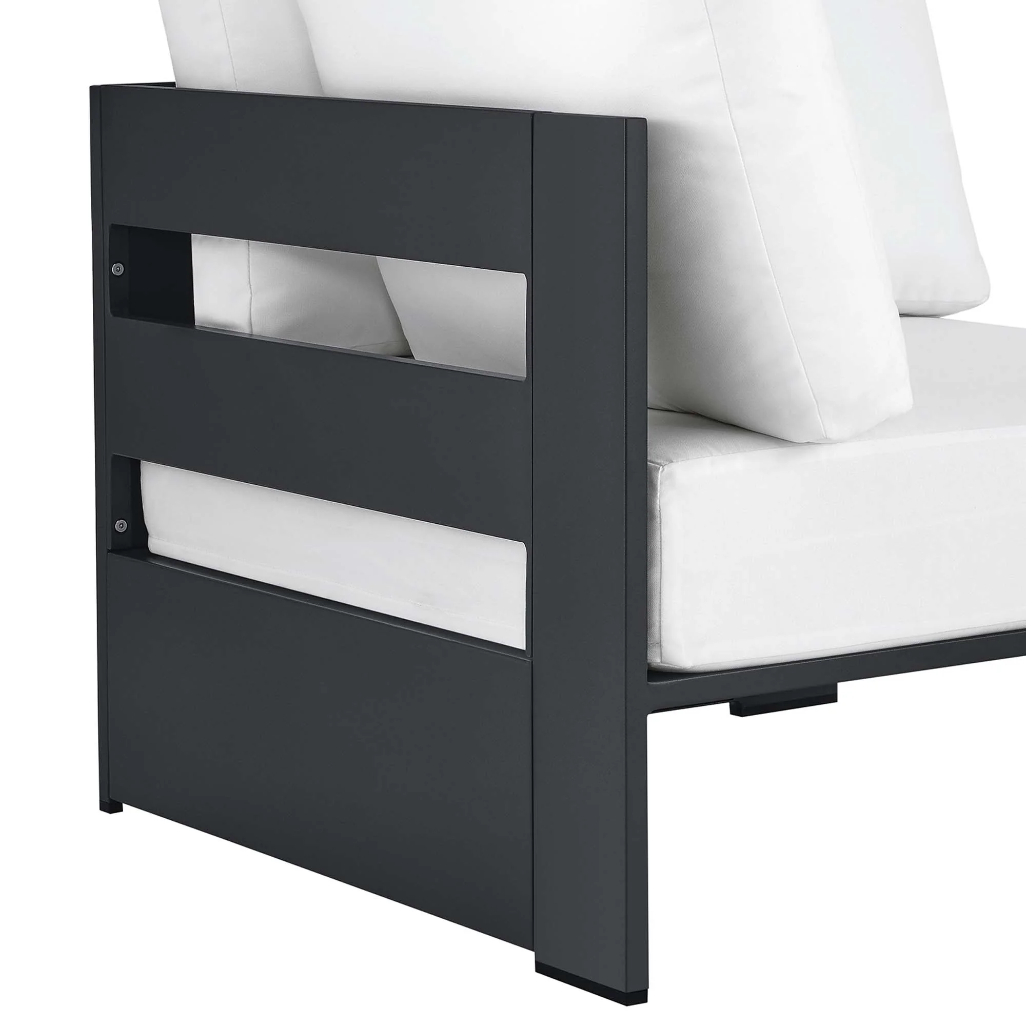 Tahoe Outdoor Patio Powder-Coated Aluminum Modular Corner Chair by Modway - Image 6