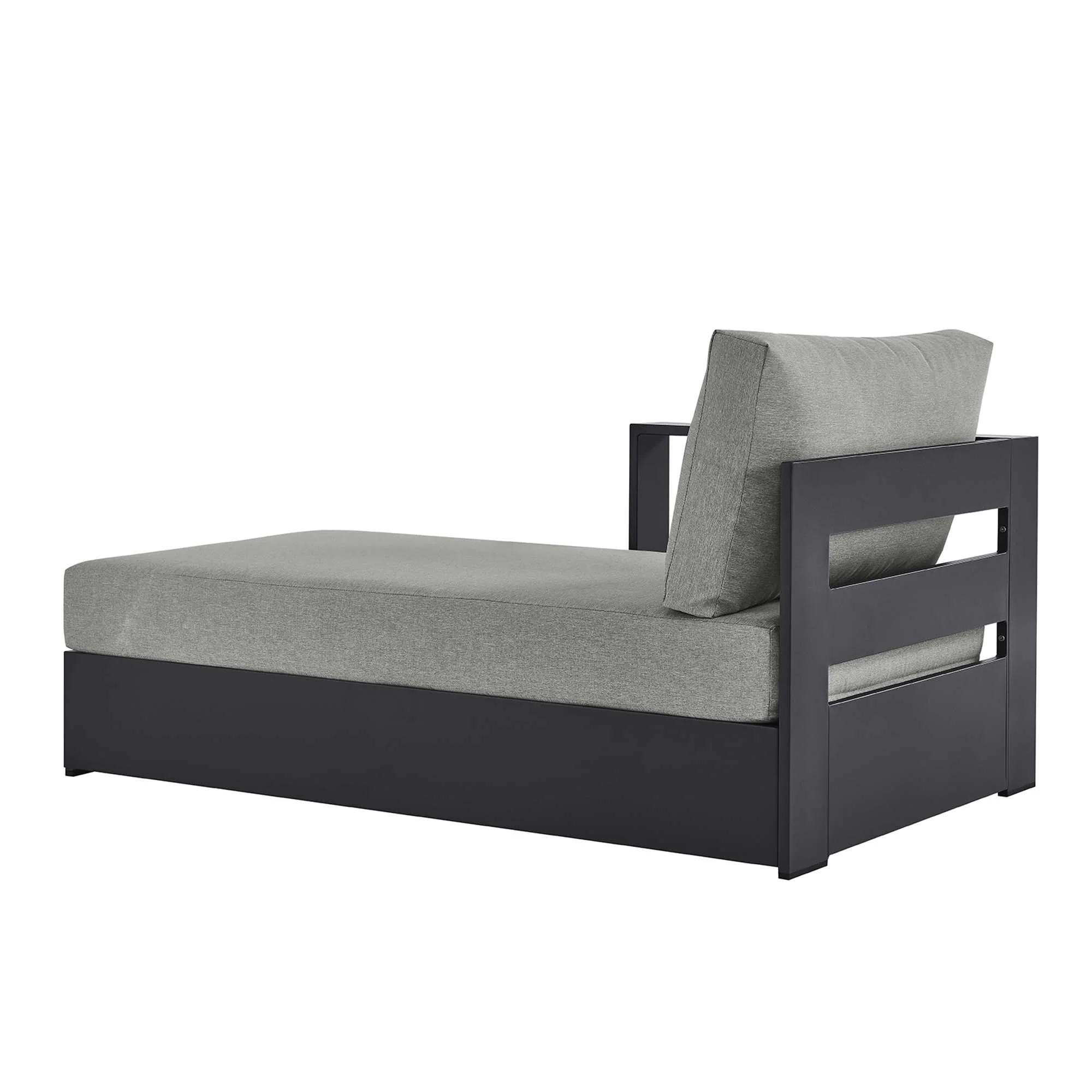 Tahoe Outdoor Patio Powder-Coated Aluminum Left-Facing Chaise Lounge - Image 12