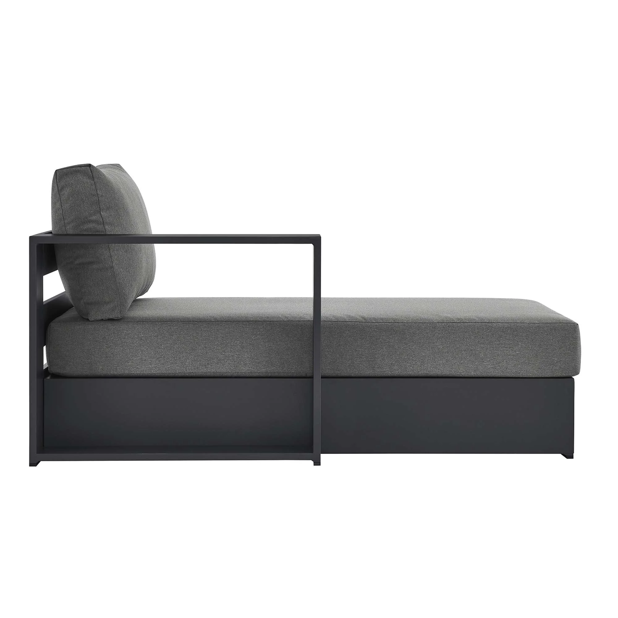 Tahoe Outdoor Patio Powder-Coated Aluminum Left-Facing Chaise Lounge - Image 15