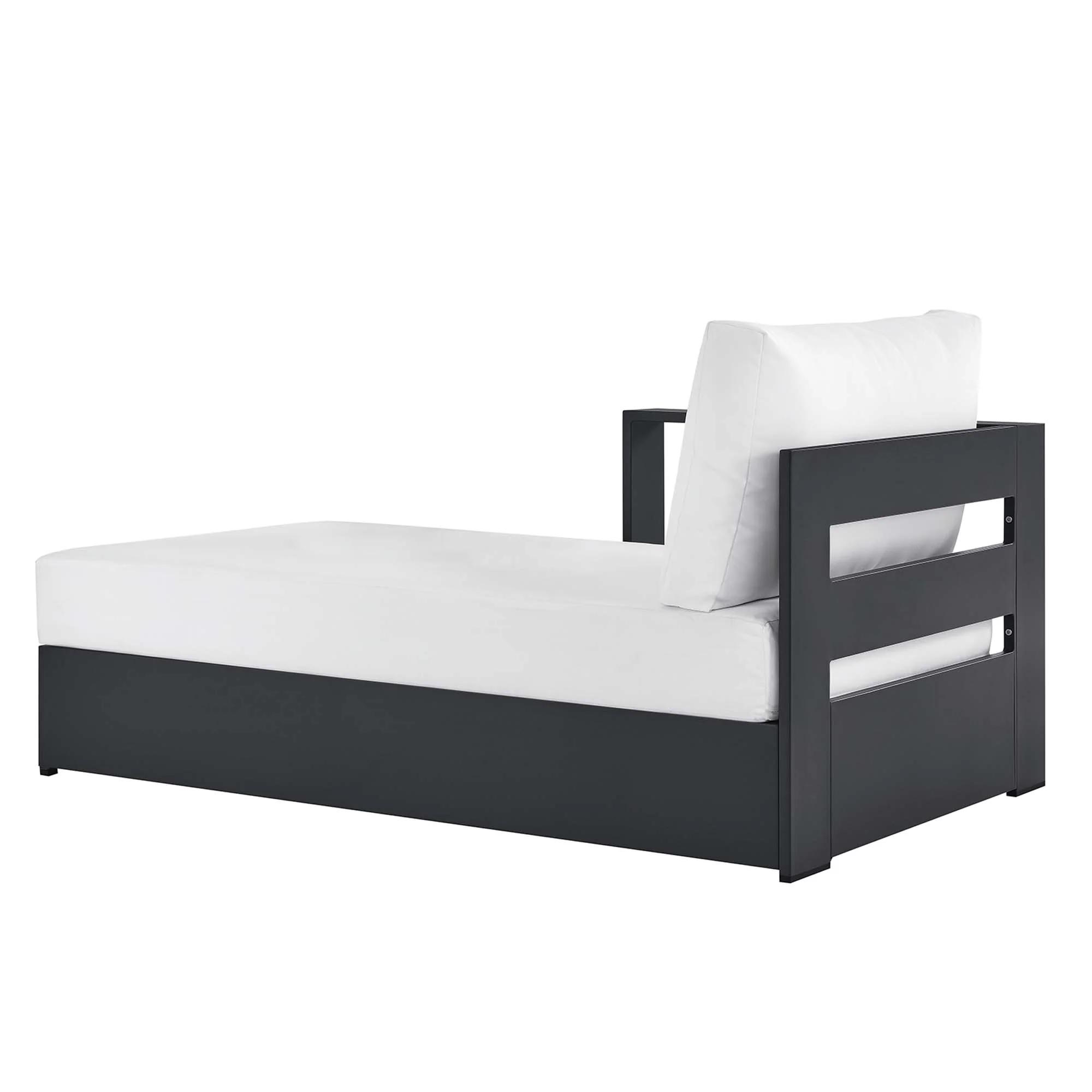 Tahoe Outdoor Patio Powder-Coated Aluminum Left-Facing Chaise Lounge - Image 5