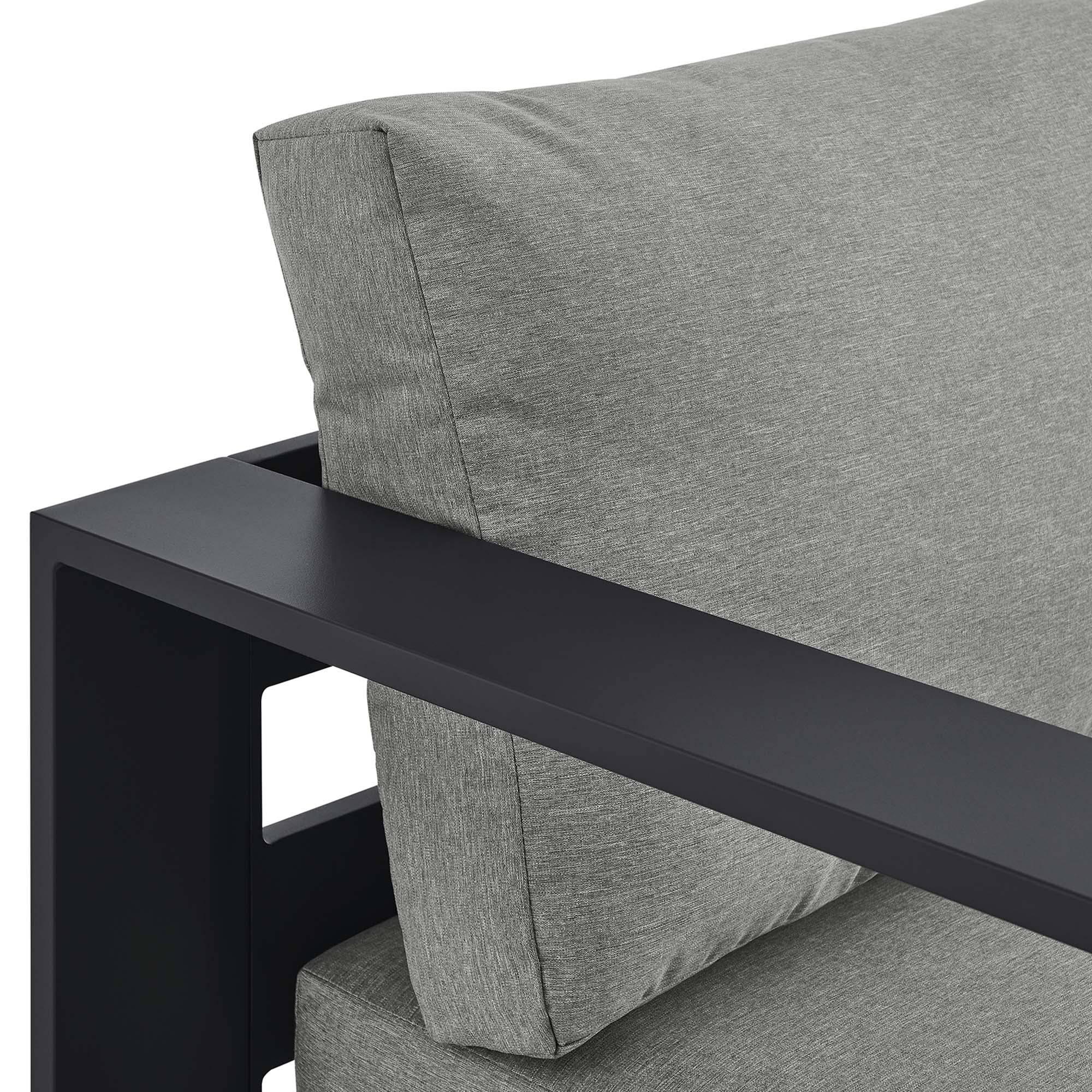 Tahoe Outdoor Patio Powder-Coated Aluminum Left-Facing Chaise Lounge - Image 8