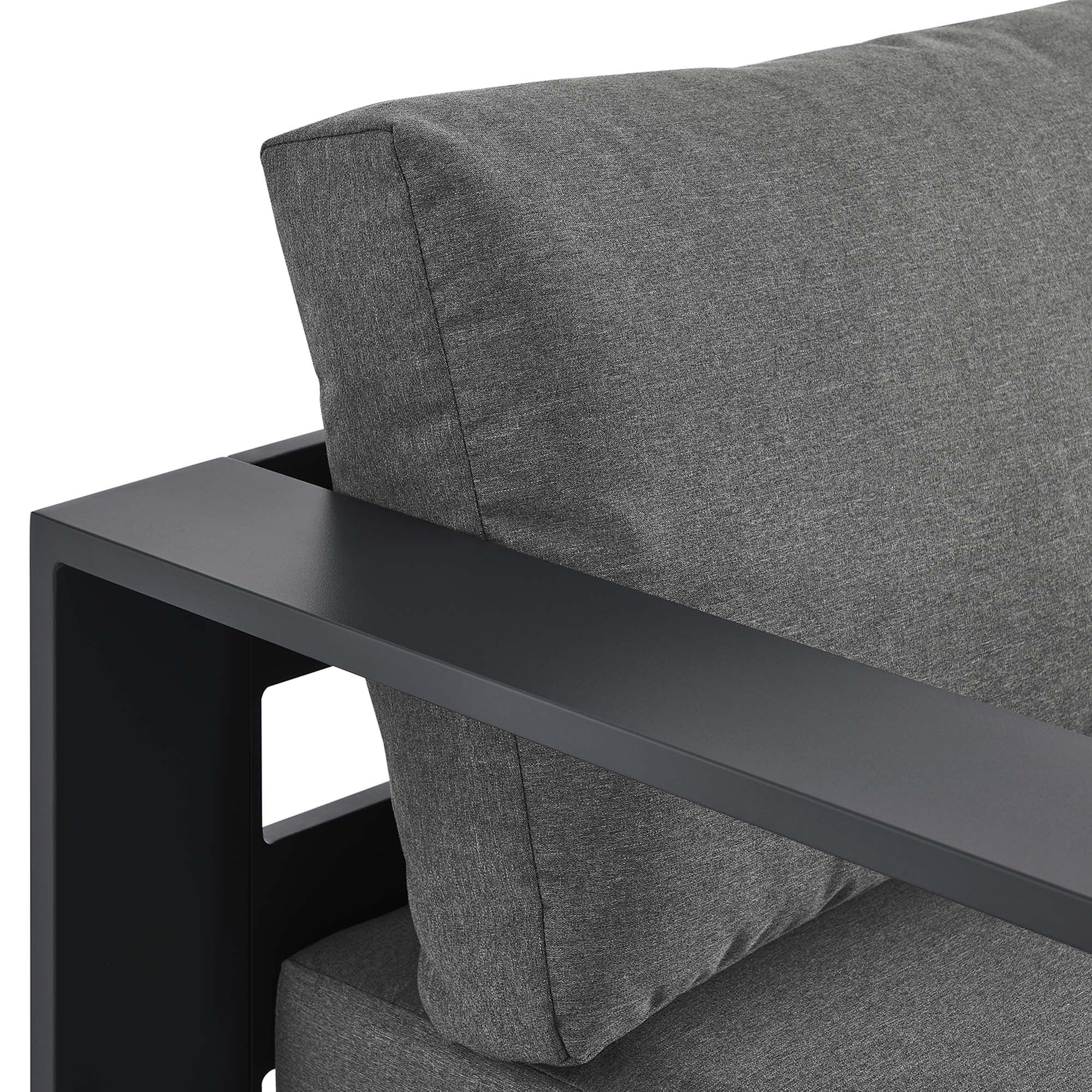 Tahoe Outdoor Patio Powder-Coated Aluminum Left-Facing Chaise Lounge - Image 9