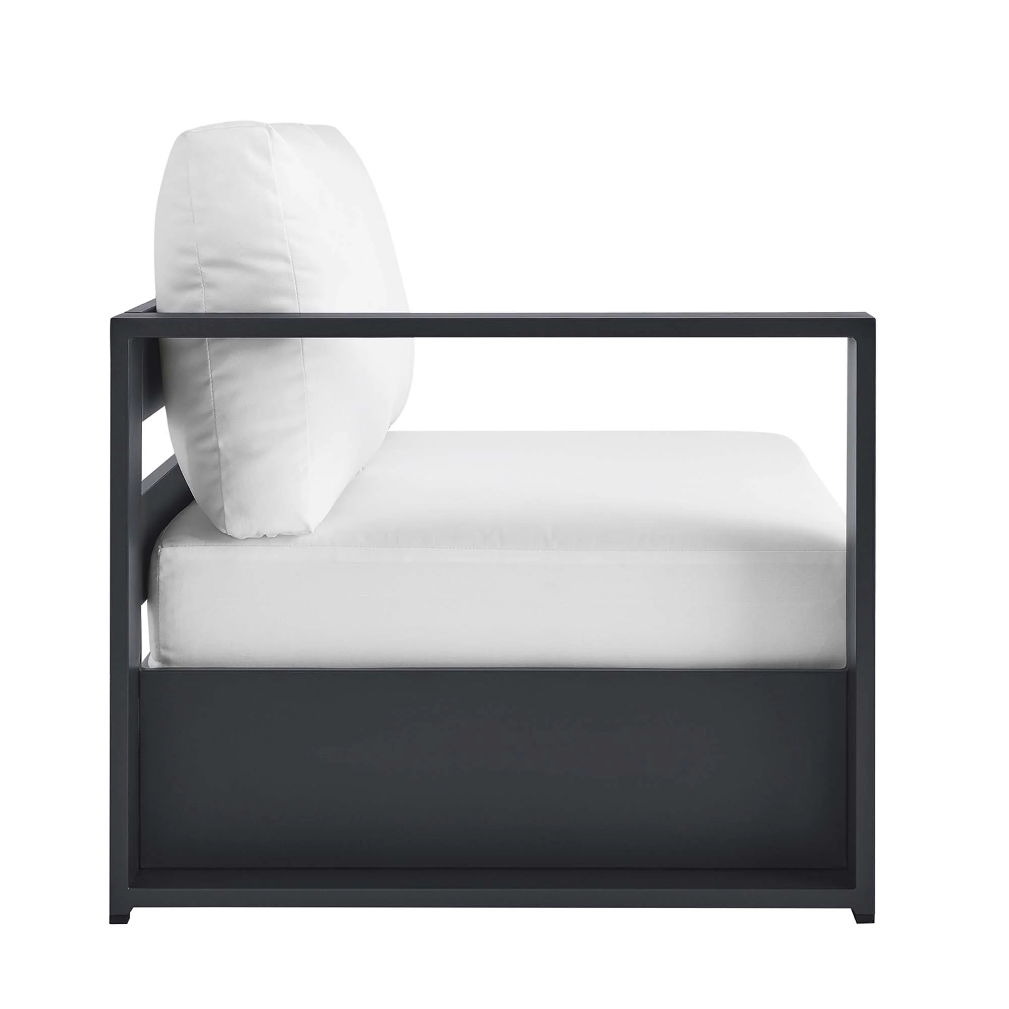 Tahoe Outdoor Patio Powder-Coated Aluminum Modular Left-Facing Loveseat by Modway - Image 4